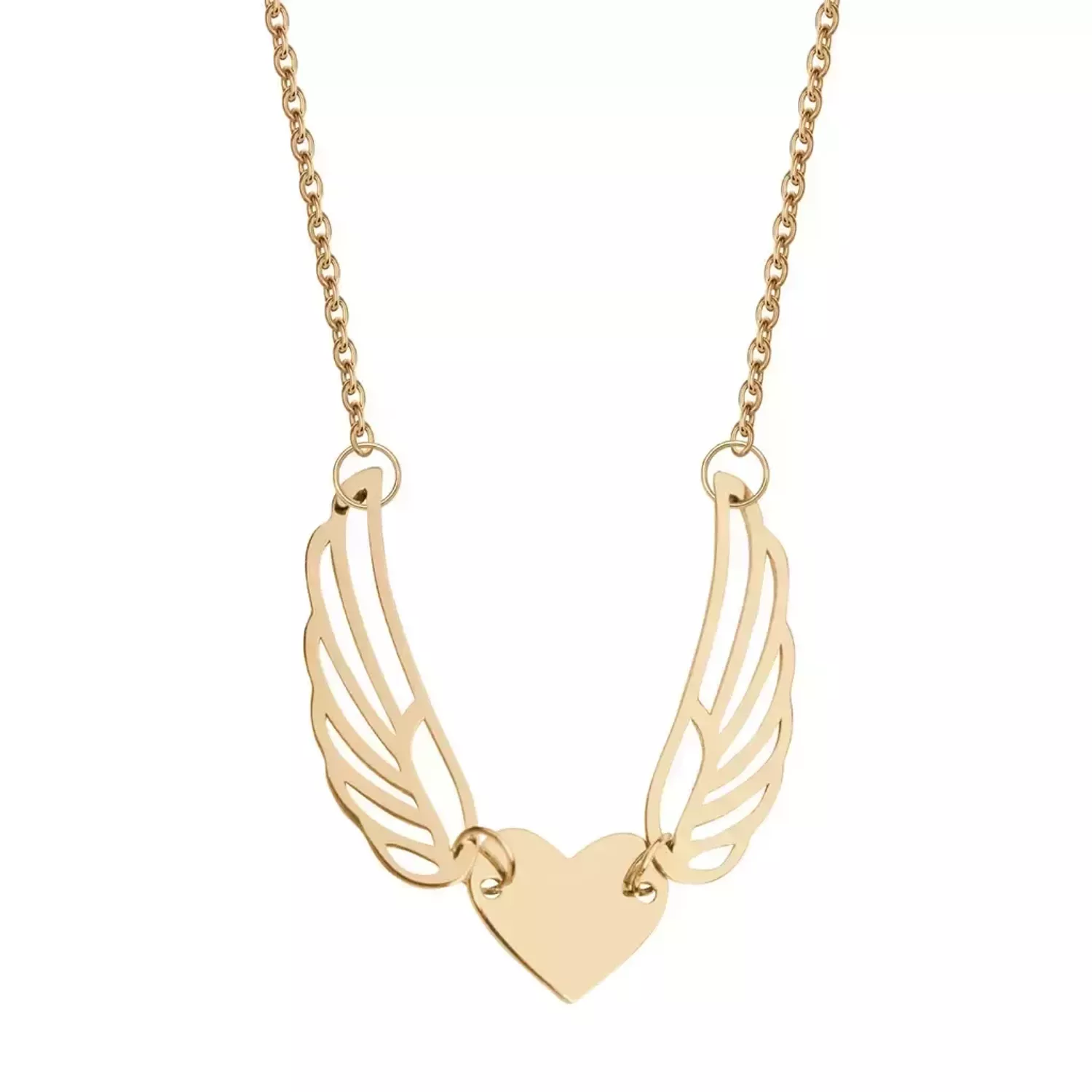 Naszyjnik złoty Yes ze skrzydełkami i serduszkiem to wyjątkowa biżuteria dla mamy i ukochanej osoby. Piękny prezent dla ulubienicy złota. Wymarzony prezent na rocznicę ślubu..webp