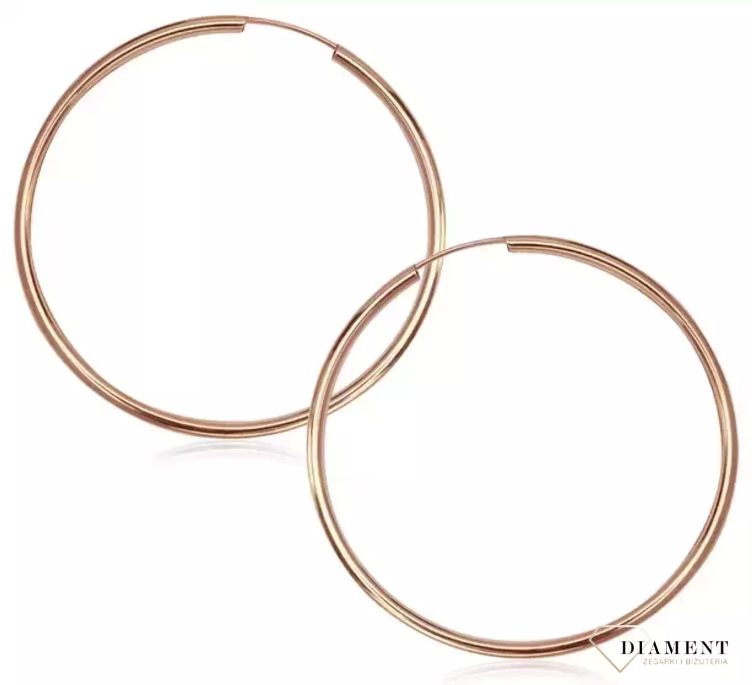 Złote kolczyki koła cienkie 4cm✓Kolczyki złote w Sklepie z Biżuterią zegarki-diament.pl✓Piękne Kolczyki dla Kobiet✓Prawdziwe Złoto✓.jpg.webp