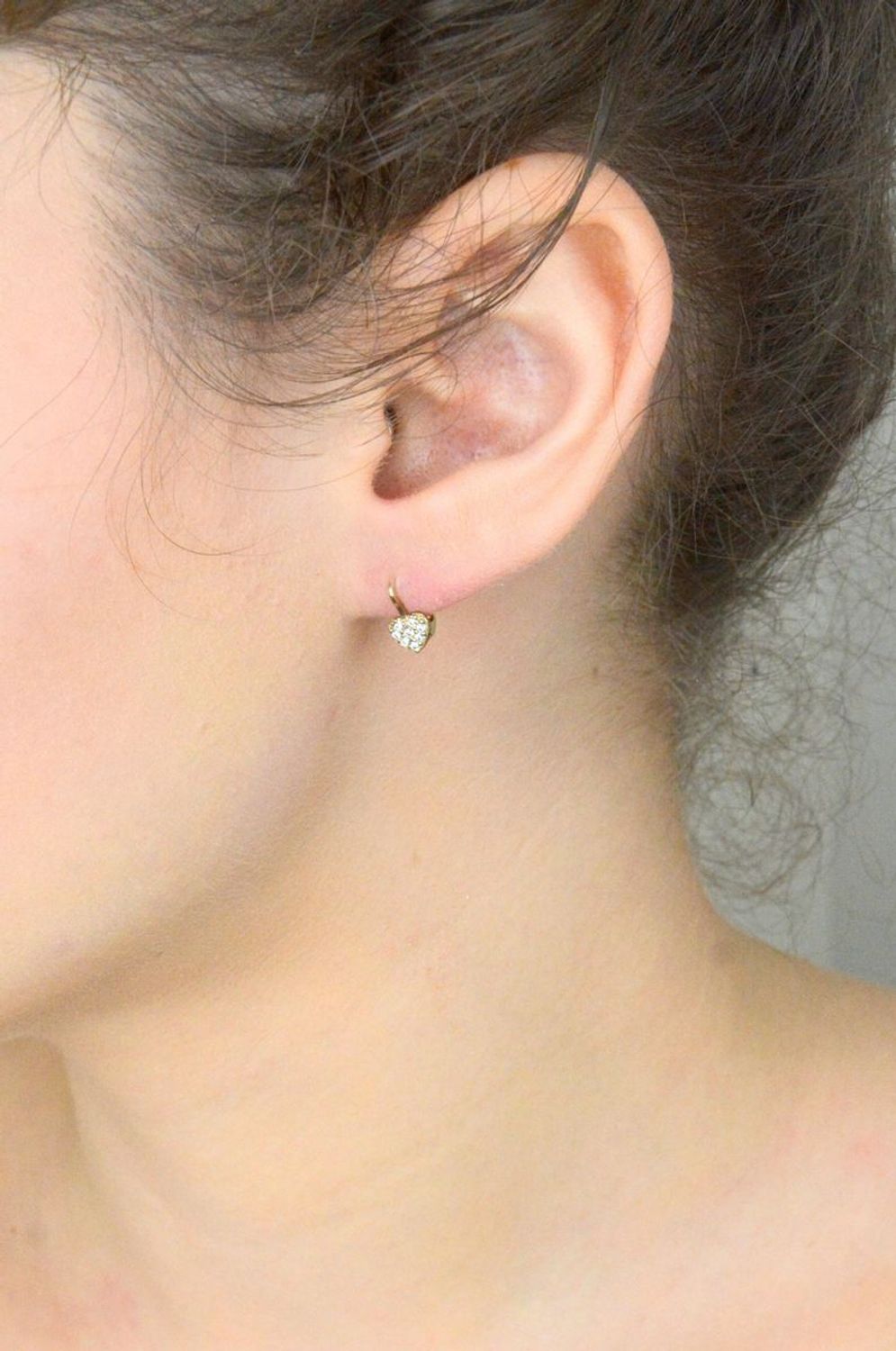 Kolczyki złote z cyrkoniami - Bambini.webp