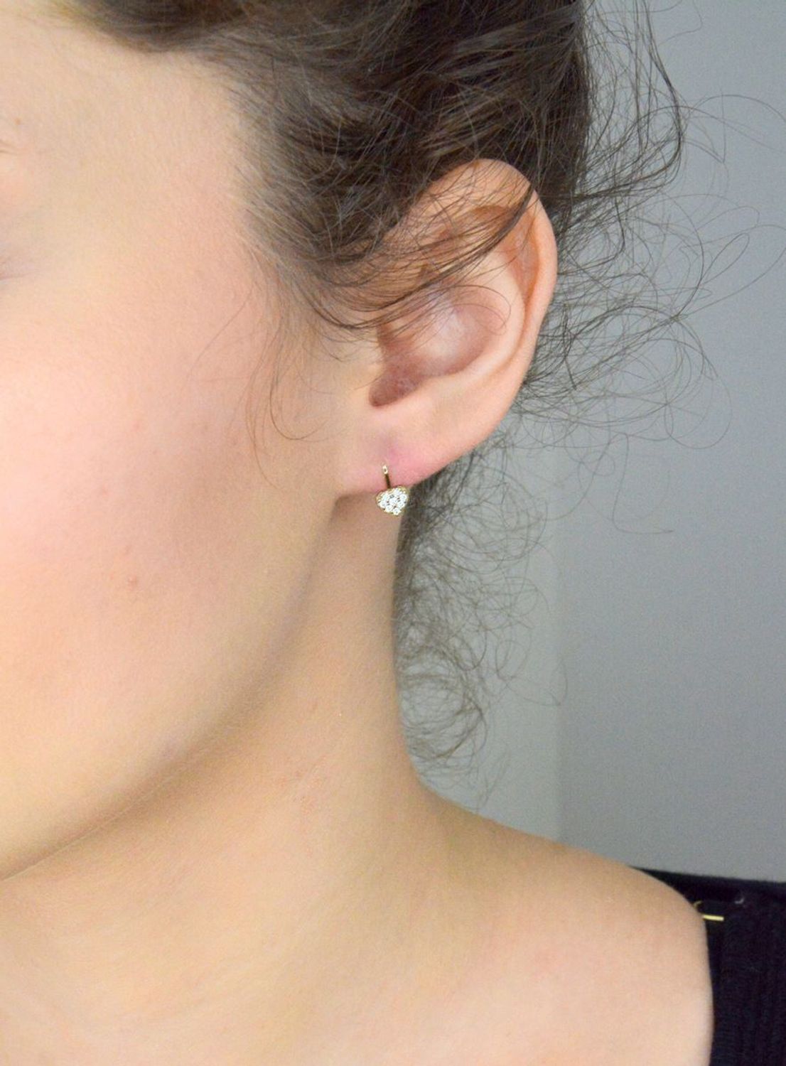 Kolczyki złote z cyrkoniami - Bambini.webp