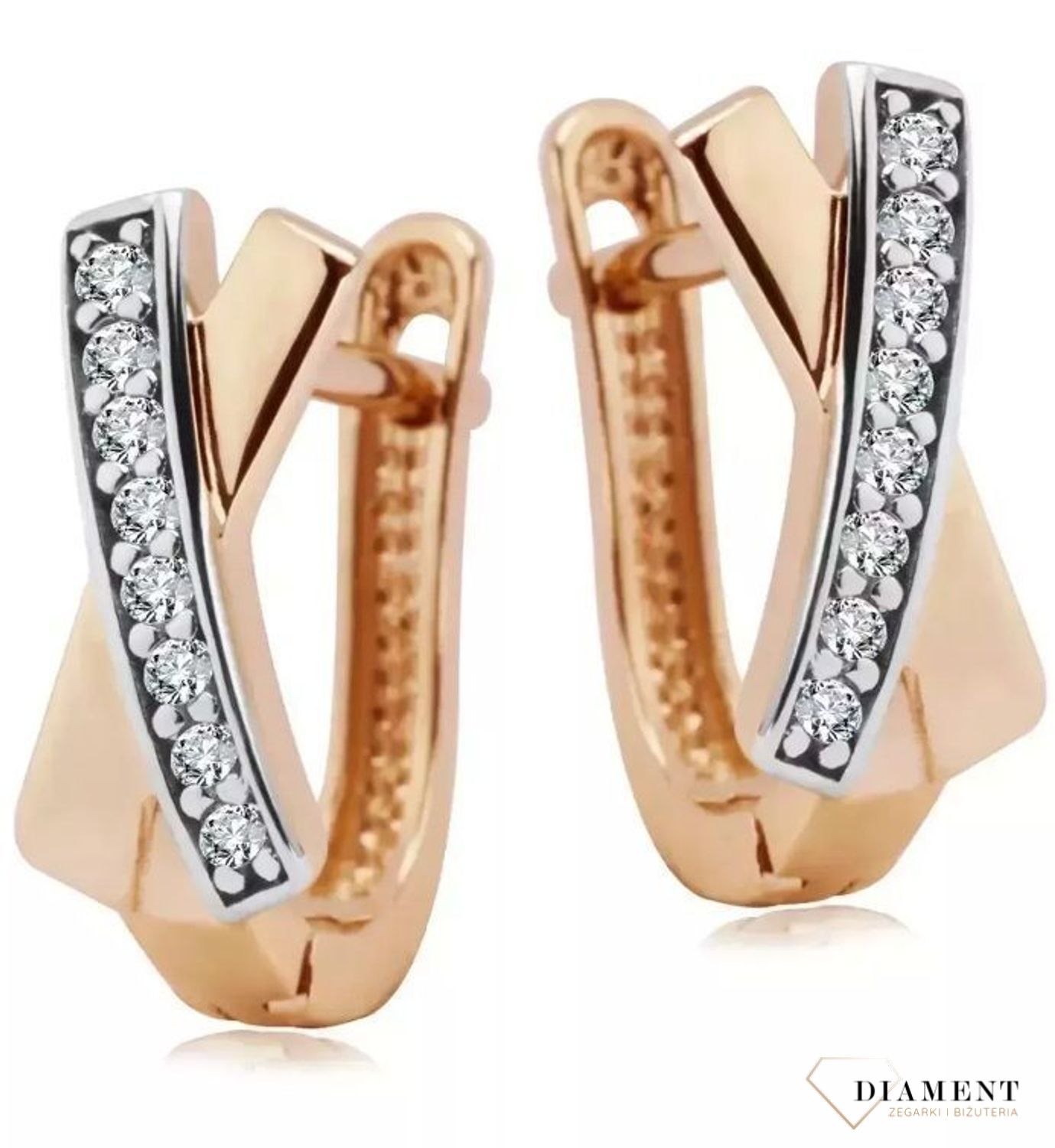 Złote kolczyki Yes 333 'znak X' z cyrkonią. Biżuteria Yes. Kolczyki złote w Sklepie z Biżuterią zegarki-diament.pl✓ Piękne Kolczyki dla Kobiet✓ Prawdziwe Złoto✓11.jpg