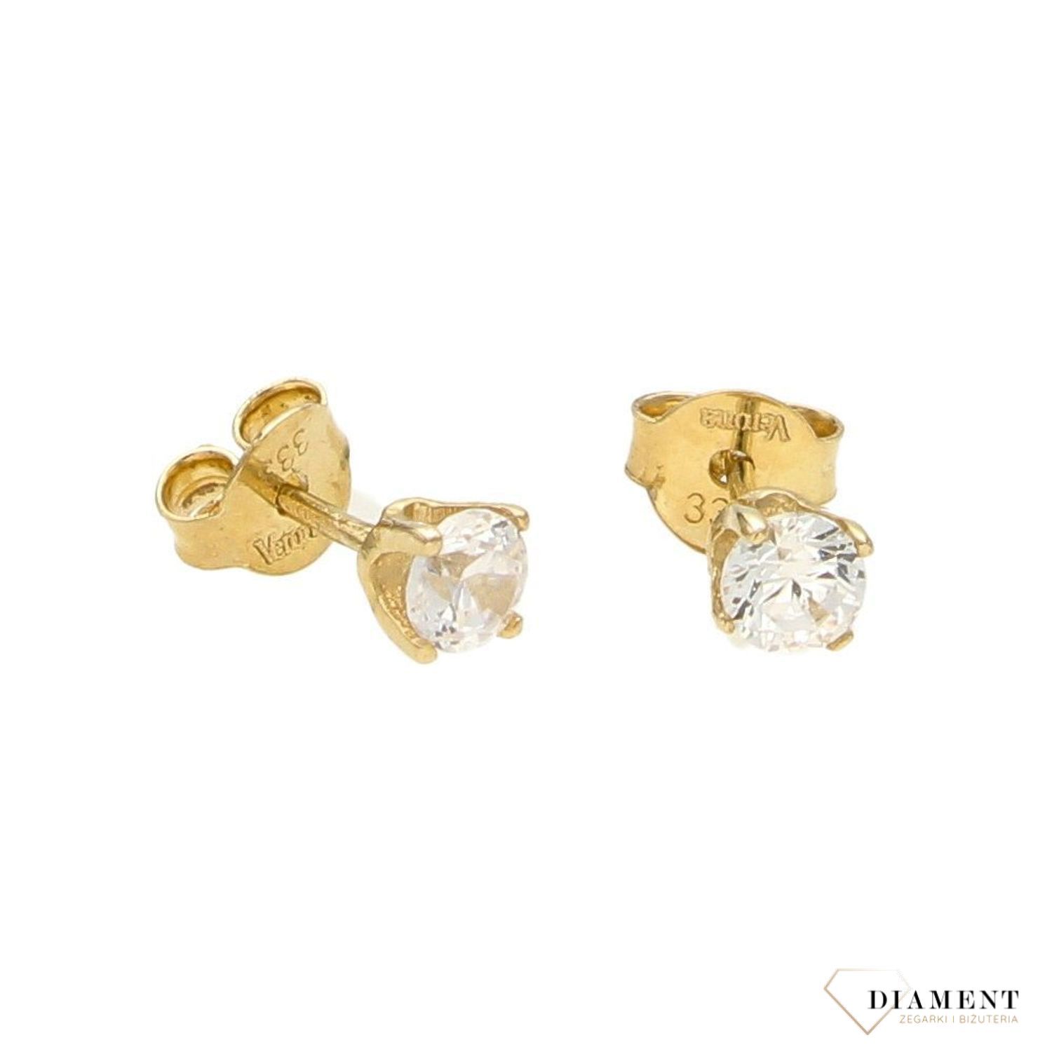 Złote kolczyki 333 delikatna cyrkonia na sztyft ZW-X-X08-N00-FB10218.jpg