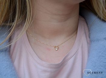 Złoty naszyjnik celebrytka kółko z cyrkonią✓Złote Naszyjniki Damskie w Sklepie z Biżuterią zegarki-diament.pl✓Piękne i Eleganckie Naszyjniki dla Kobiet✓Prawdziwe Złoto1.JPG