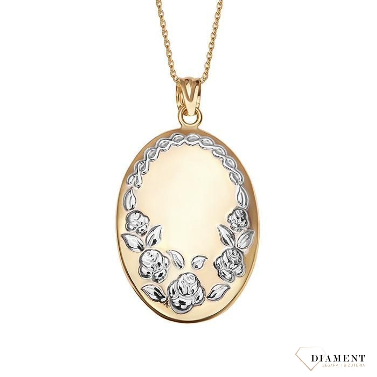 Otwierana, złota zawieszka w formie puzderka, w której można ukryć zdjęcie bliskiej osoby lub schować liścik z miłosnym wyznaniem to dokonały pomysł na prezent..jpg