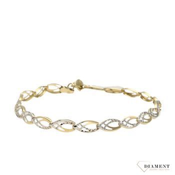 Złota elegancka bransoletka. Białe i żółte złoto. Złote Bransoletki Damskie w Sklepie z Biżuterią zegarki-diament.pl to idealny pomysł na prezent dla kobiety (3).jpg
