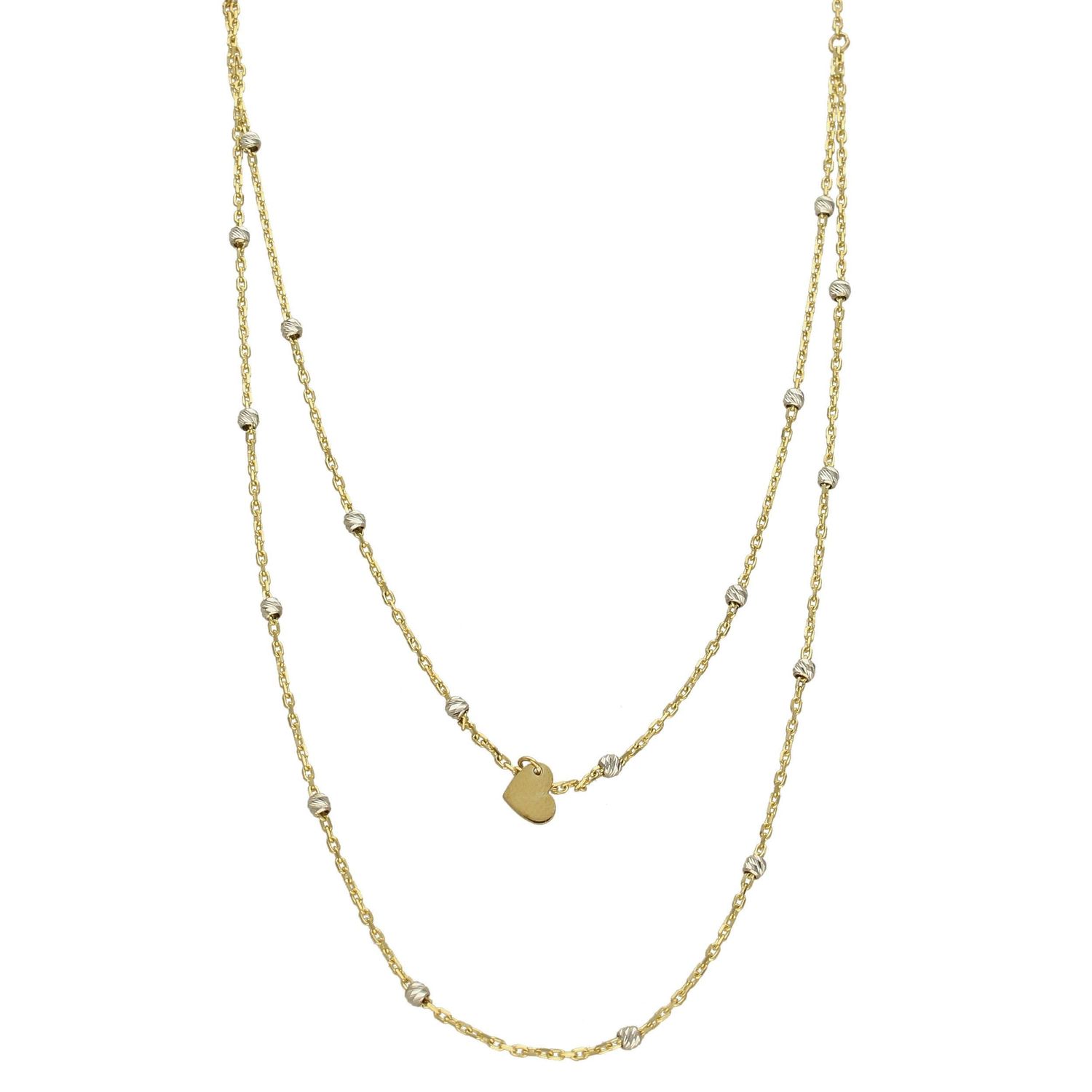 Złoty naszyjnik celebrytka 333 podwójne łańcuszki ZW-X-X09-D42-CA17312.jpg