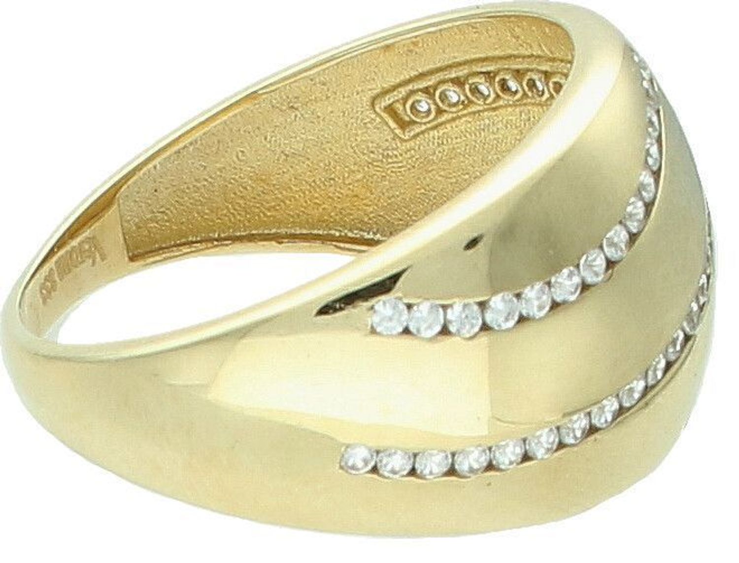 Złoty pierścionek damski 333 z cyrkoniami rozmiar 15 ZW-X-X09-N00-EB16448. Złoty pierścionek damski. Pierścionek złoty 333 z cyrkoniami. Złoty pierścionek o klasycznym wzorze na prezent. Pierścionek złoty dla kobiety (2).jpg