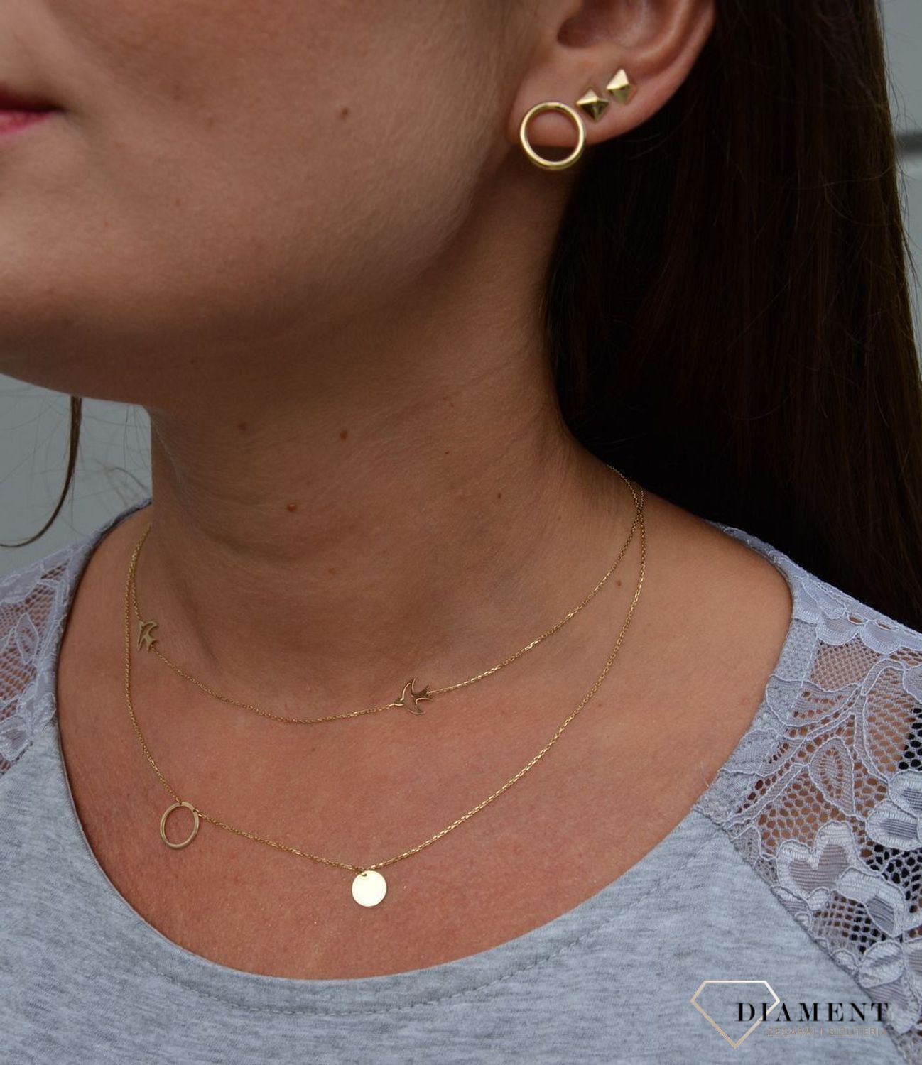 Złote kolczyki 333 koła na sztyft ZW-X-X09-N00-FA14109.jpg