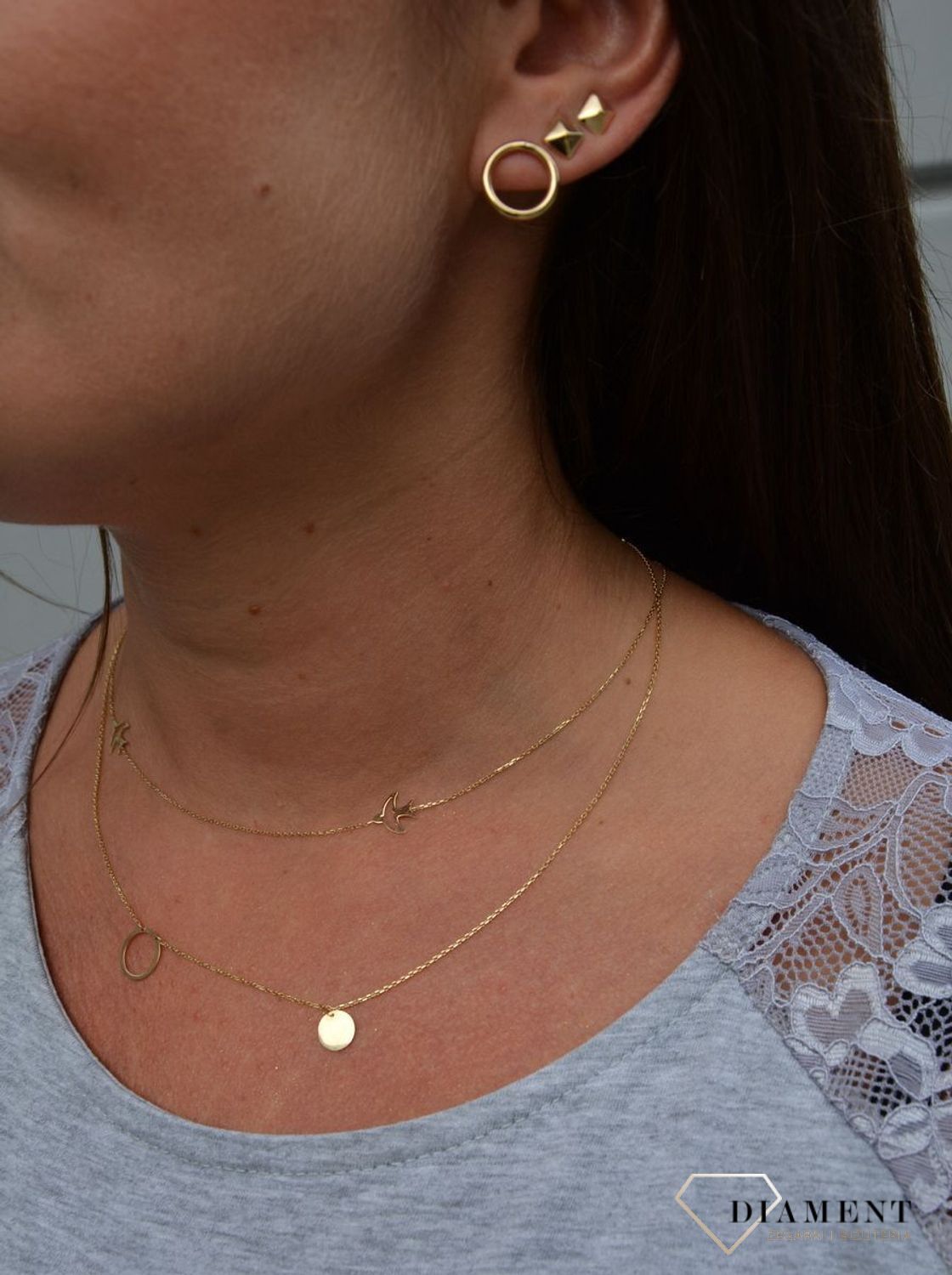 Złote kolczyki 333 koła na sztyft ZW-X-X09-N00-FA14109.jpg