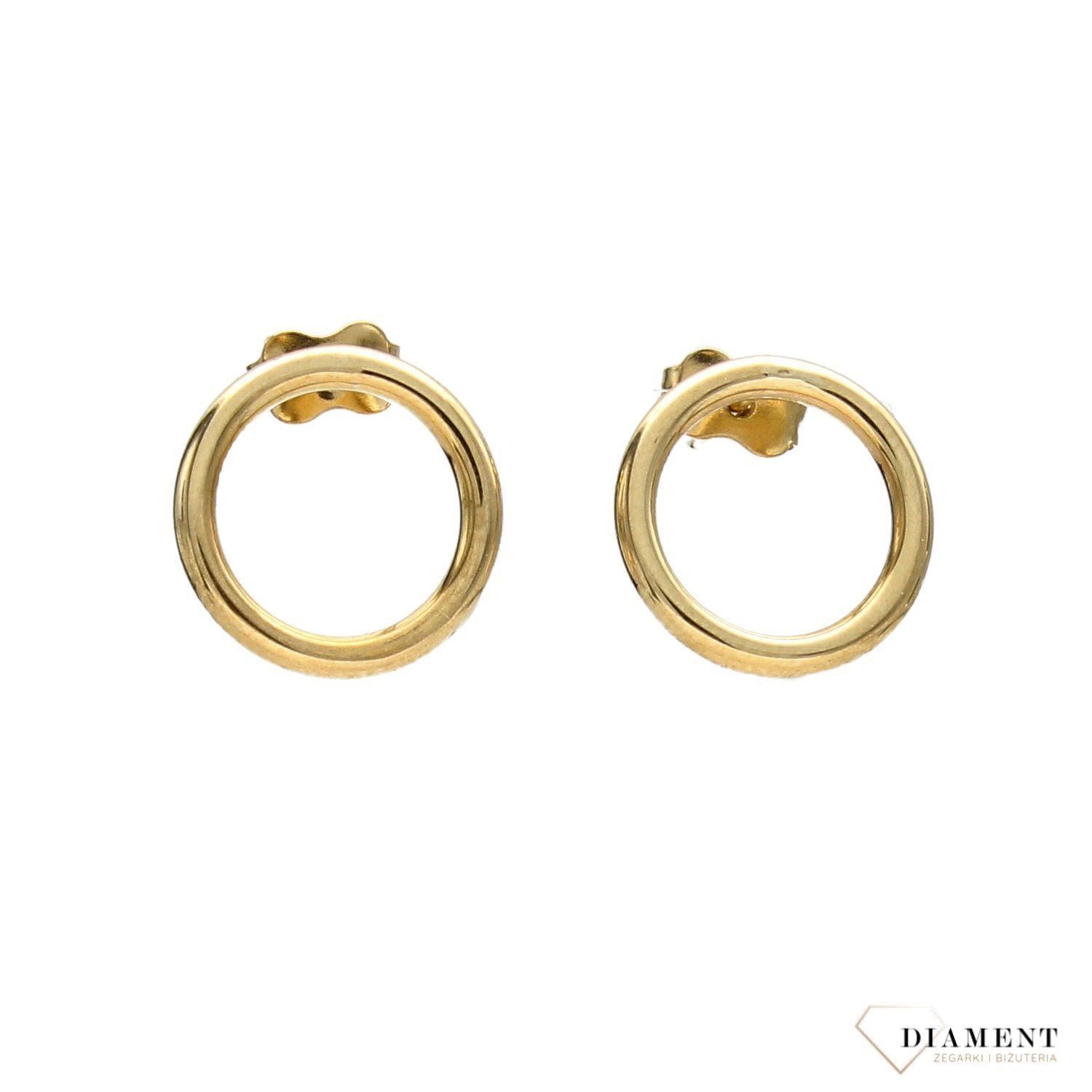Złote kolczyki 333 koła na sztyft ZW-X-X09-N00-FA14109.jpg