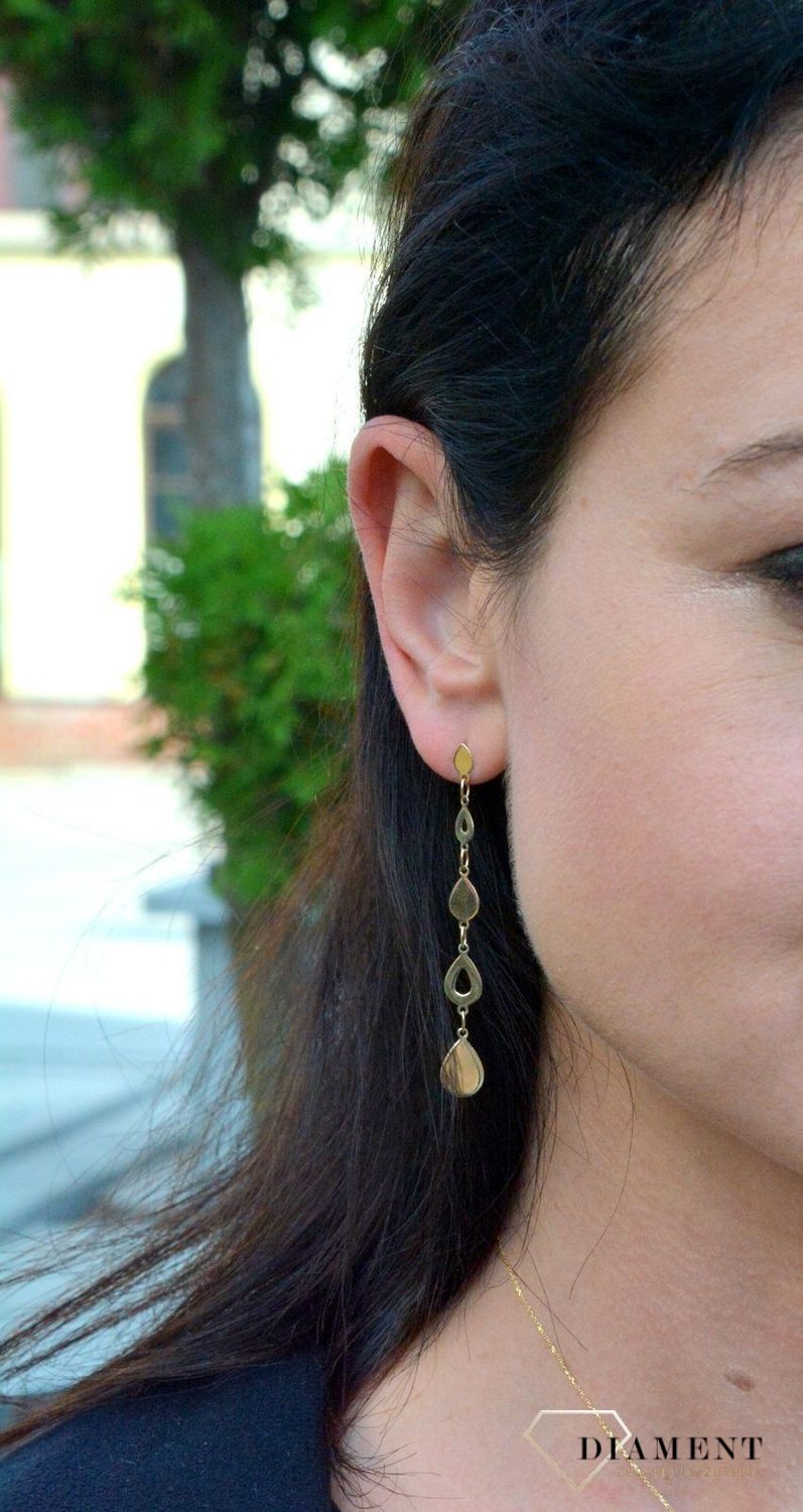 Złote kolczyki YES wiszące długie łezki 333 ZW-X-X09-N00-FA17933.jpg