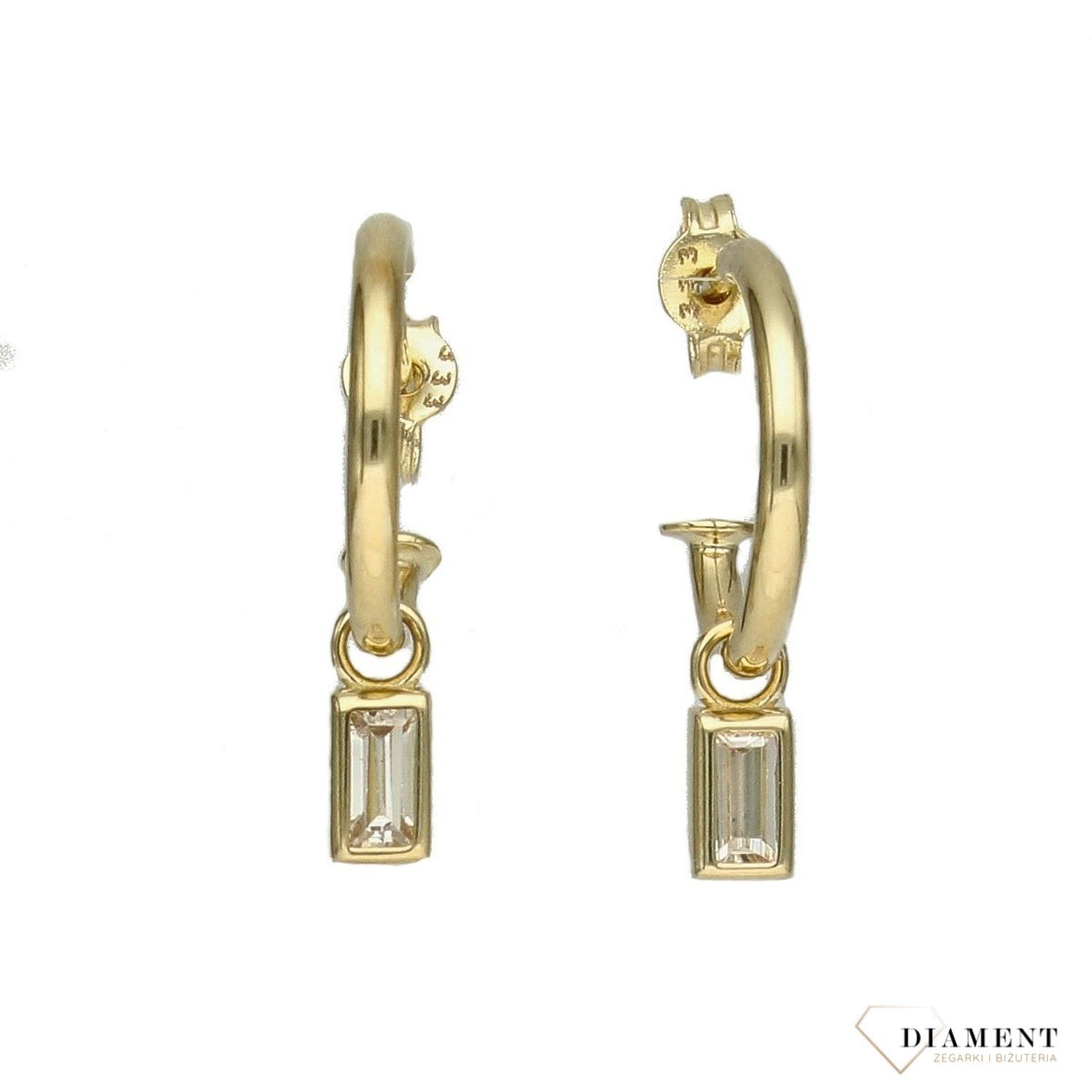 Złote kolczyki 333 koła z prostą zawieszką z cyrkonią ZW-X-X09-N00-FB18233.jpg