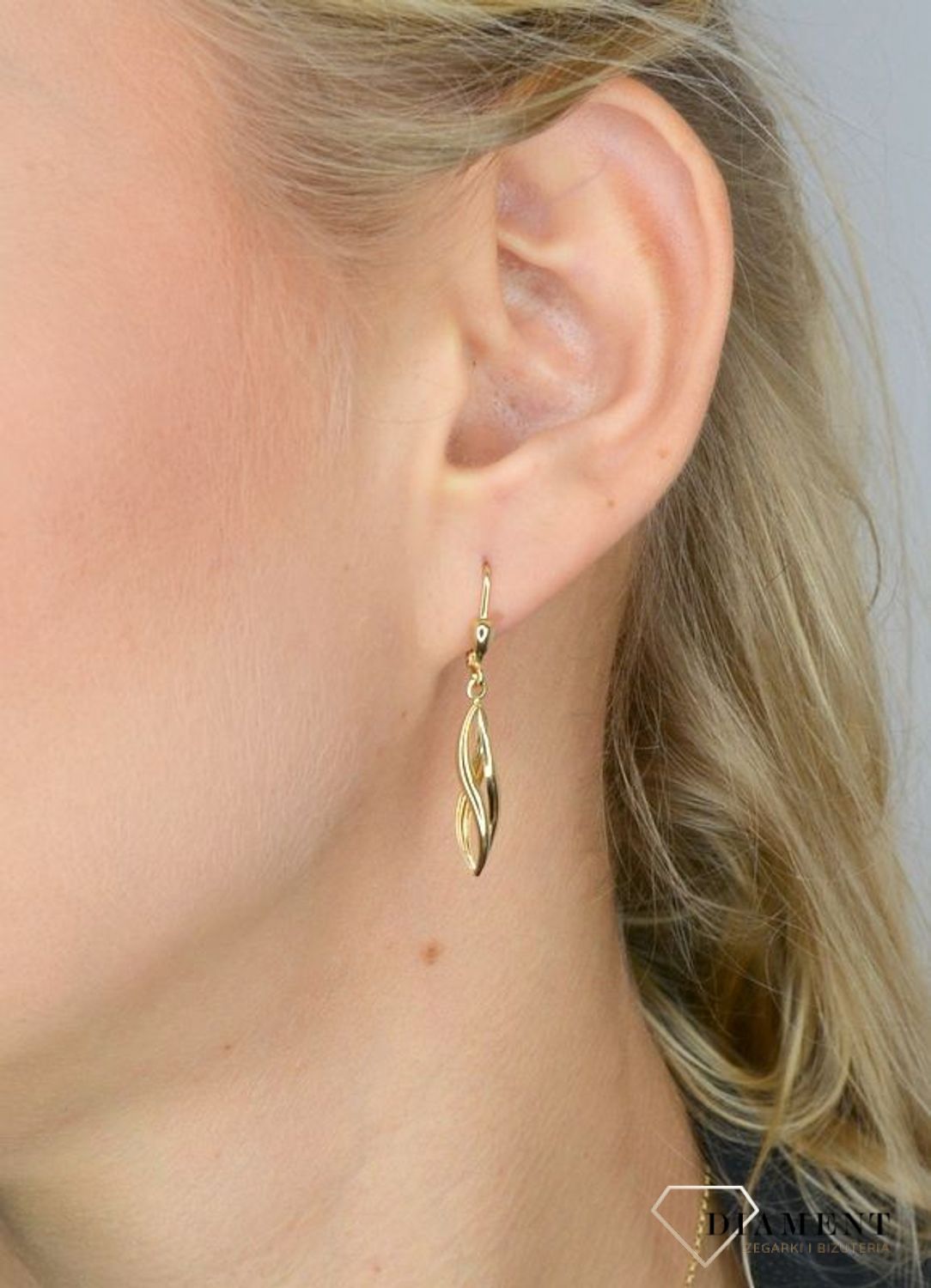 Złote kolczyki Yes wiszące 'Splątana nieskończoność' ZW-Z-Z12-N00-GA17142.jpg