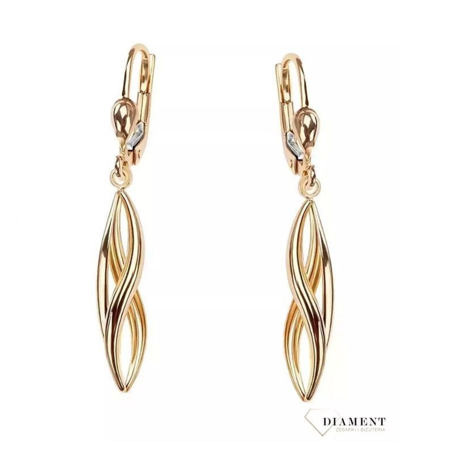 Złote kolczyki Yes wiszące 'Splątana nieskończoność' ZW-Z-Z12-N00-GA17142.jpg