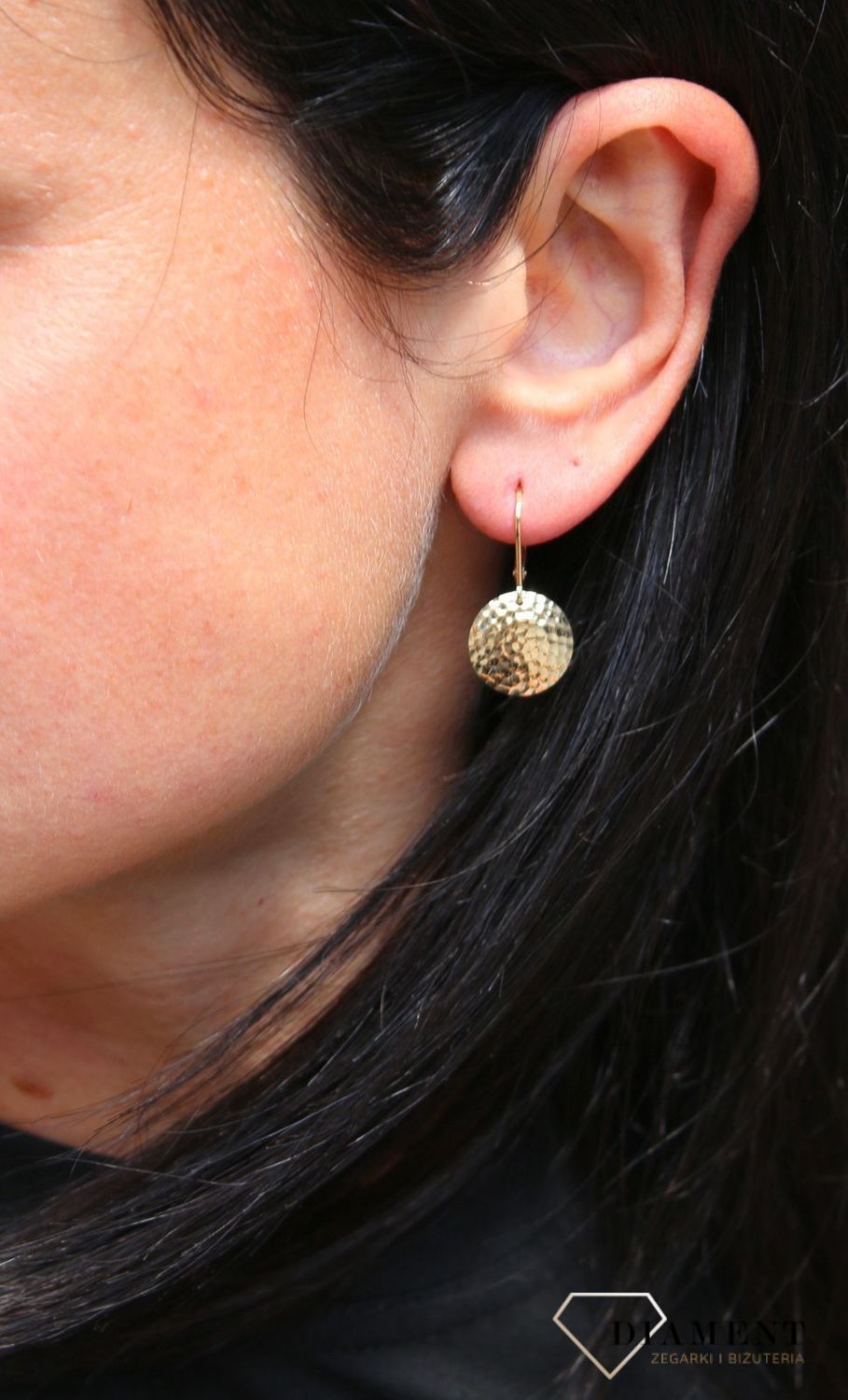 Złote kolczyki 333 wiszące, grawerowane blaszki ZW-X-X09-N00-GA18166.jpg