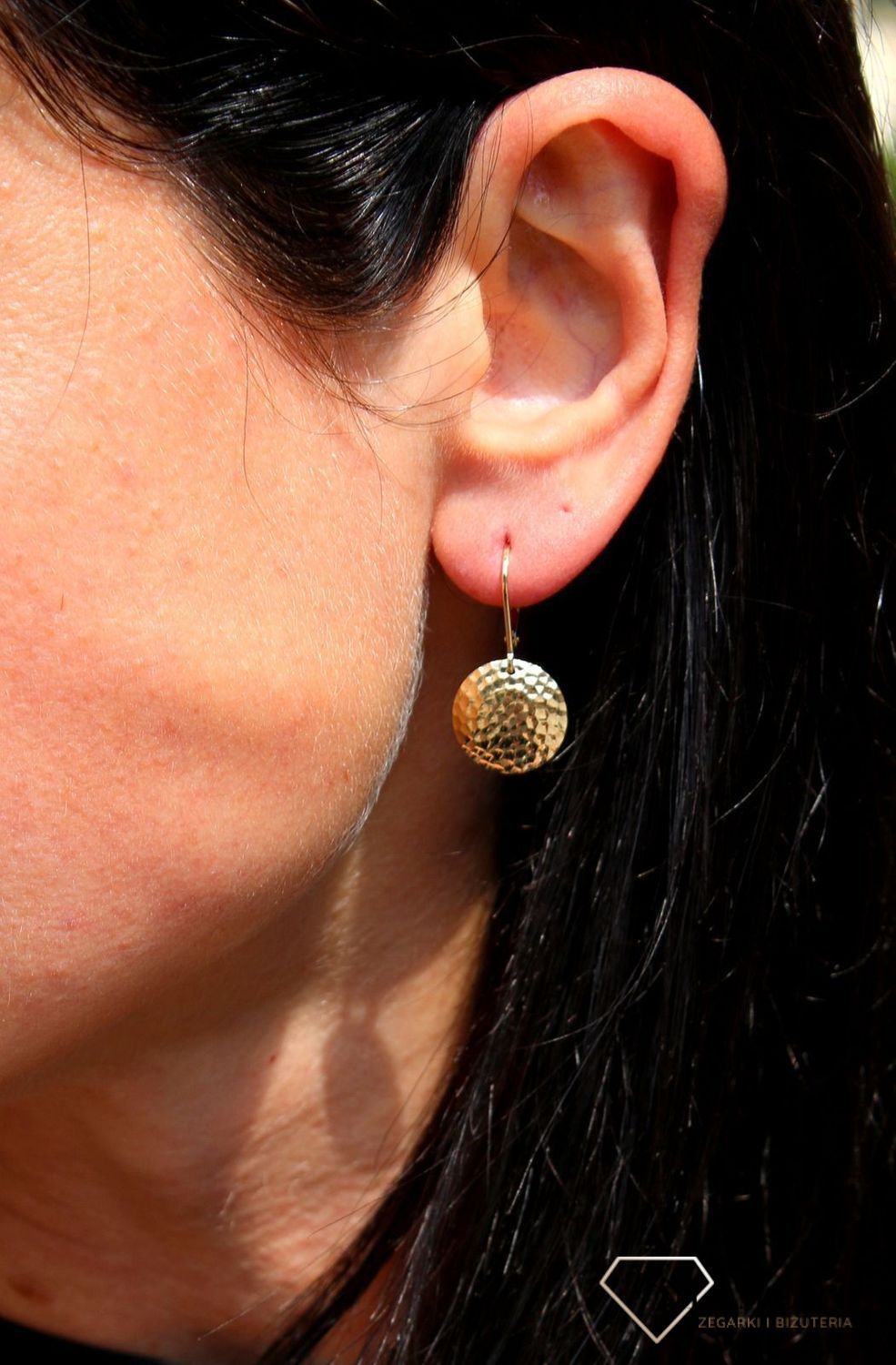 Złote kolczyki 333 wiszące, grawerowane blaszki ZW-X-X09-N00-GA18166.jpg