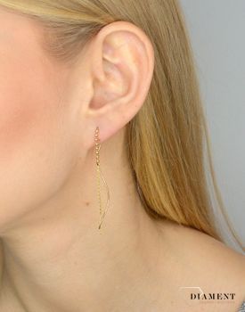 Złote kolczyki YES 333 wiszące łańcuszki. Złote kolczyki 333 wiszący blask ZW-X-X09-N00-HA16177 Kolczyki złote w Sklepie z Biżuterią zegarki-diament (6).JPG
