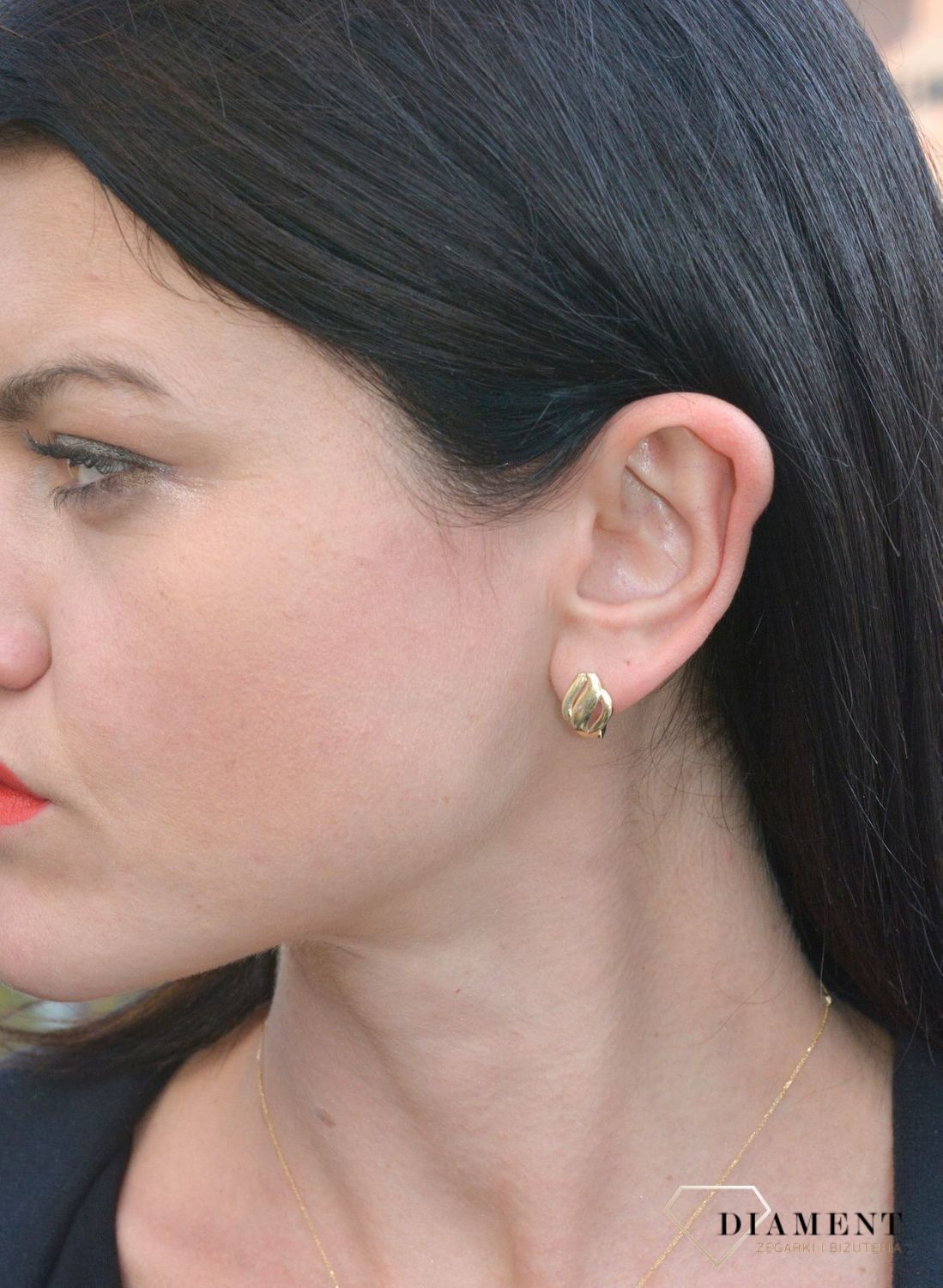 Kolczyki złote YES falowane na angielskie zapięcie 333 ZW-X-X09-N00-HA18352.jpg