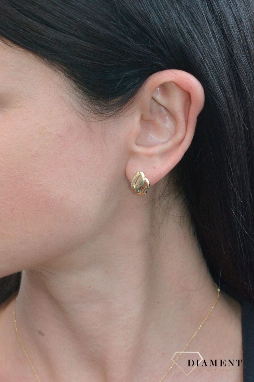 Kolczyki złote YES falowane na angielskie zapięcie 333 ZW-X-X09-N00-HA18352.jpg