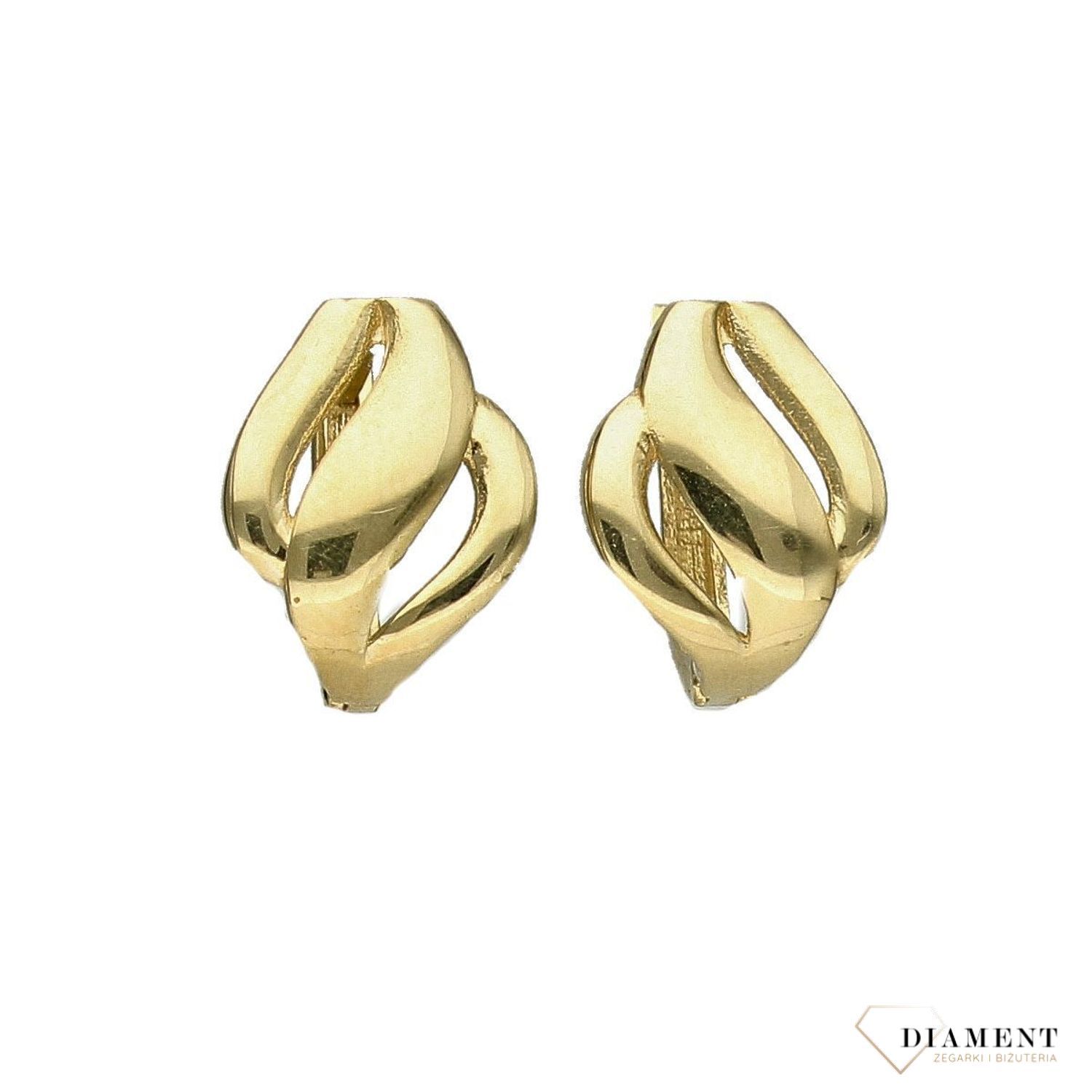 Kolczyki złote YES falowane na angielskie zapięcie 333 ZW-X-X09-N00-HA18352.jpg