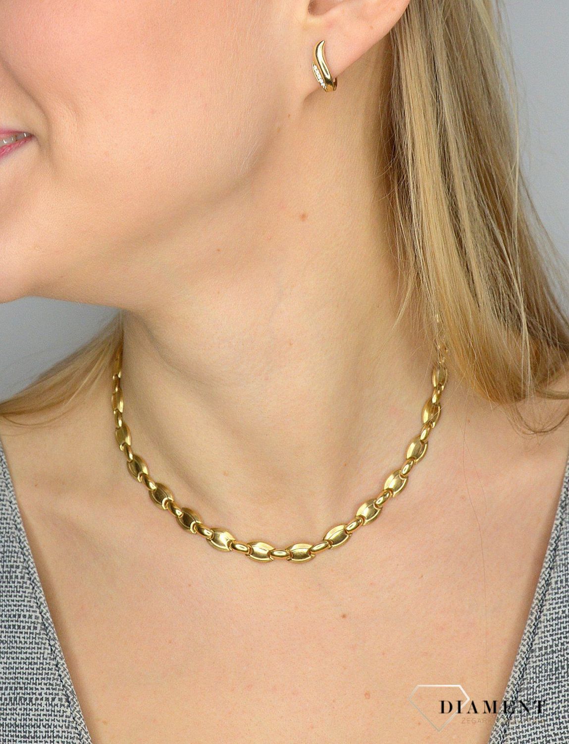 Złote kolczyki 333 delikatność cyrkonii ZW-X-X09-N00-HB15324 💎 Złote kolczyki wykonane z najwyższej jakości złota próby 333.webp