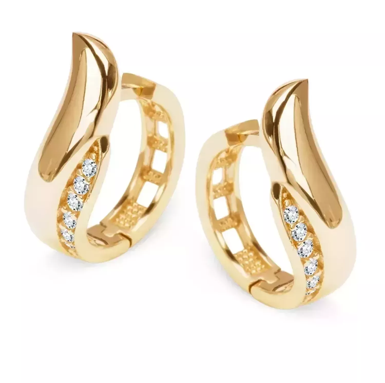 Złote kolczyki 333 delikatność cyrkonii ZW-X-X09-N00-HB15324 💎 Złote kolczyki wykonane z najwyższej jakości złota próby 333.webp