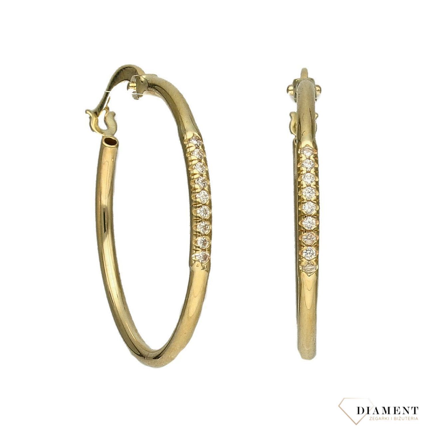 Złote kolczyki 333 zdobione koła ZW-X-X09-N00-HB18232.jpg