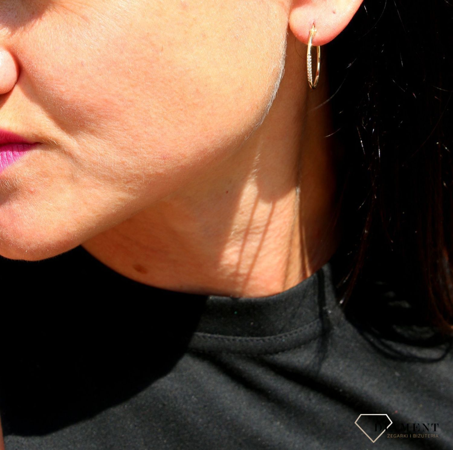 Złote kolczyki 333 zdobione koła ZW-X-X09-N00-HB18232.jpg