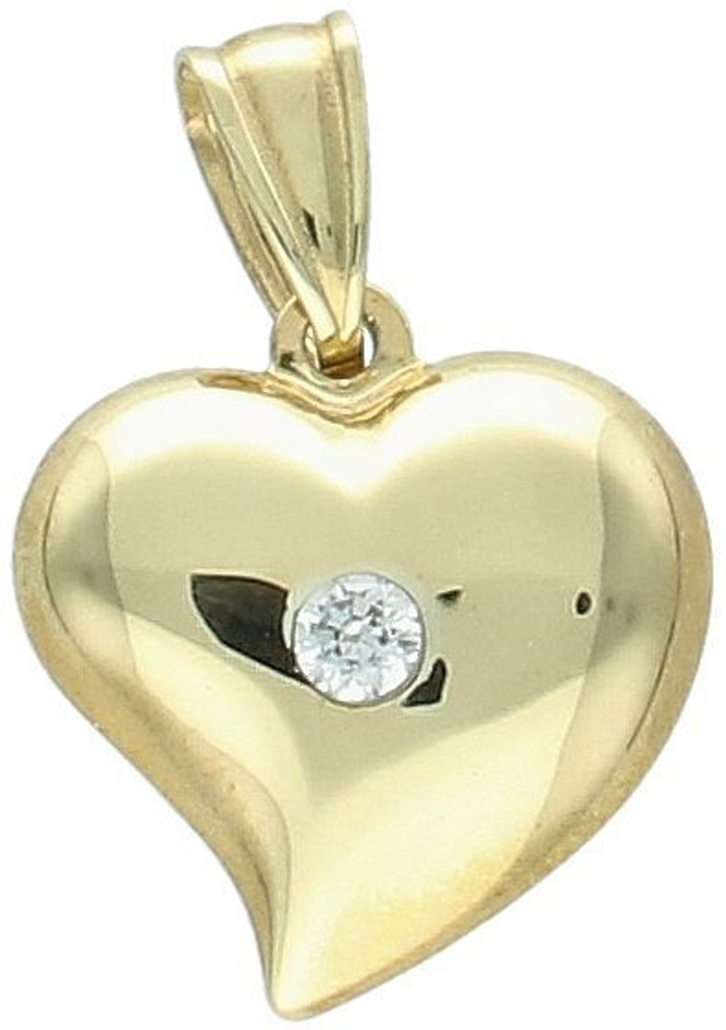 Zawieszka złote serce z cyrkonią próba 333, ZW-X-X09-N00-MB11111 Ta urocza zawieszka w kształcie serca została wykonana z wysokiej jakości złota próby 333. 1.jpg
