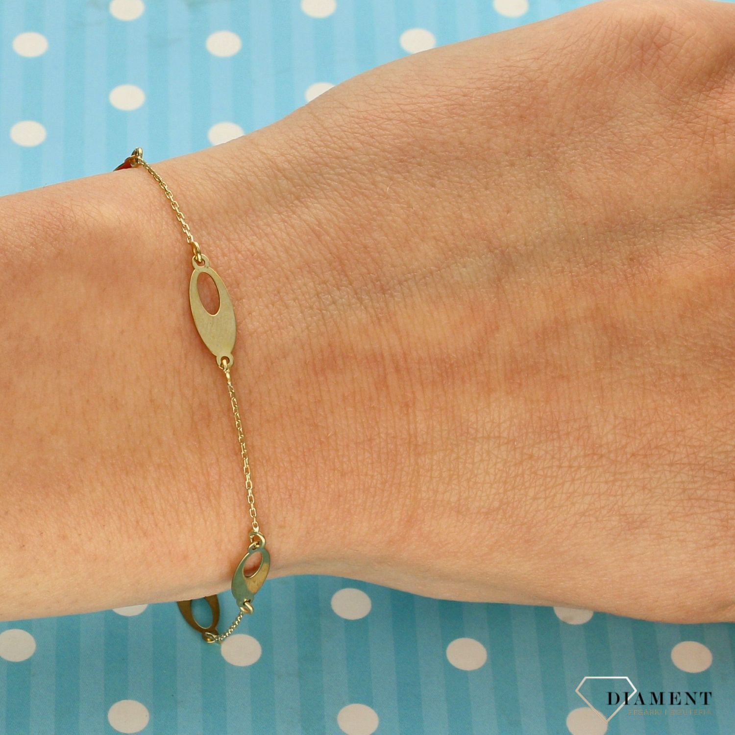 Złota bransoletka 333 ciekawy wzór (1).jpg