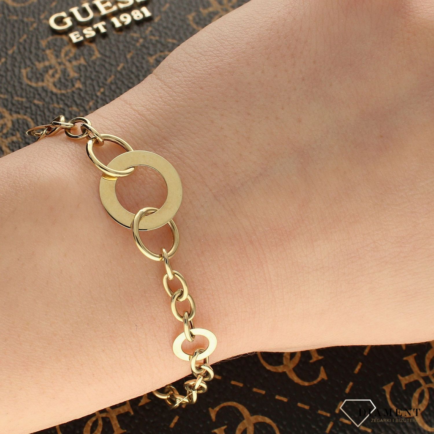 Złota bransoletka gładkie koła ZW-X-X09-N19-DA11701.jpg