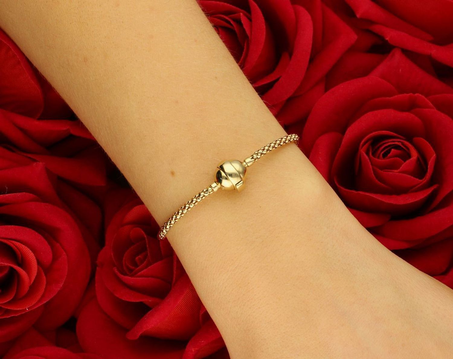 Bransoleta złota Pandorka pr 333 ZW-X-X09-N19-DA14146 Złota bransoletka do charmsów typu Pandora 333. Złota bransoletka wykonana, próby 333. Drobna bransoletka niezwykle delikatnie 1.jpg