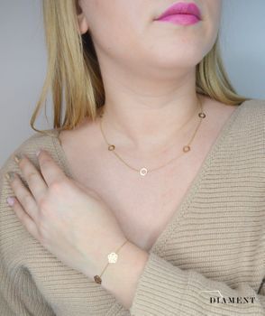 Złota bransoletka celebrytka kwiatki Yes ZW-X-X09-N19-DA14846 ✓Bransoletki złote w Sklepie z Biżuterią zegarki-diament.pl✓ Piękne (2).JPG