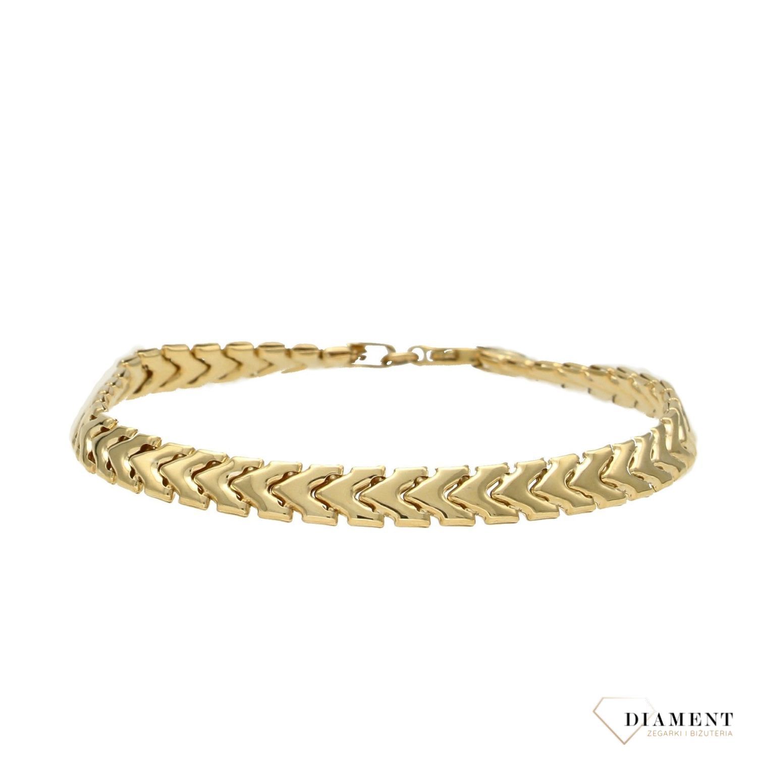 Złota Bransoletka. Ciekawy splot. Złote Bransoletki Damskie w Sklepie z Biżuterią zegarki-diament.pl to idealny pomysł na prezent dla odważnej kobiety (3).jpg