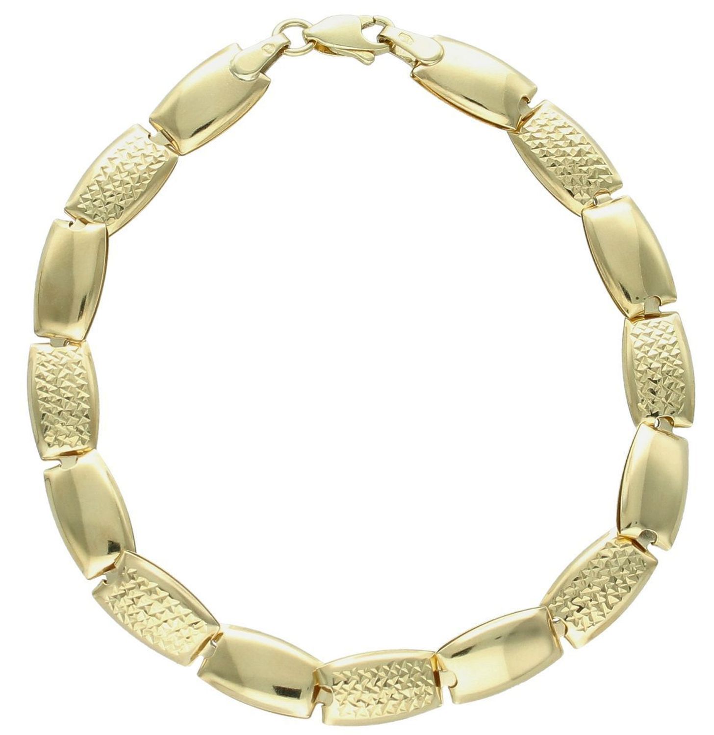 Bransoletka złota blaszki z grawerem pr 333, ZW-X-X09-N19-DA17272 Złota bransoletka wykonana z 8 karatowego żółtego złota. 1.jpg