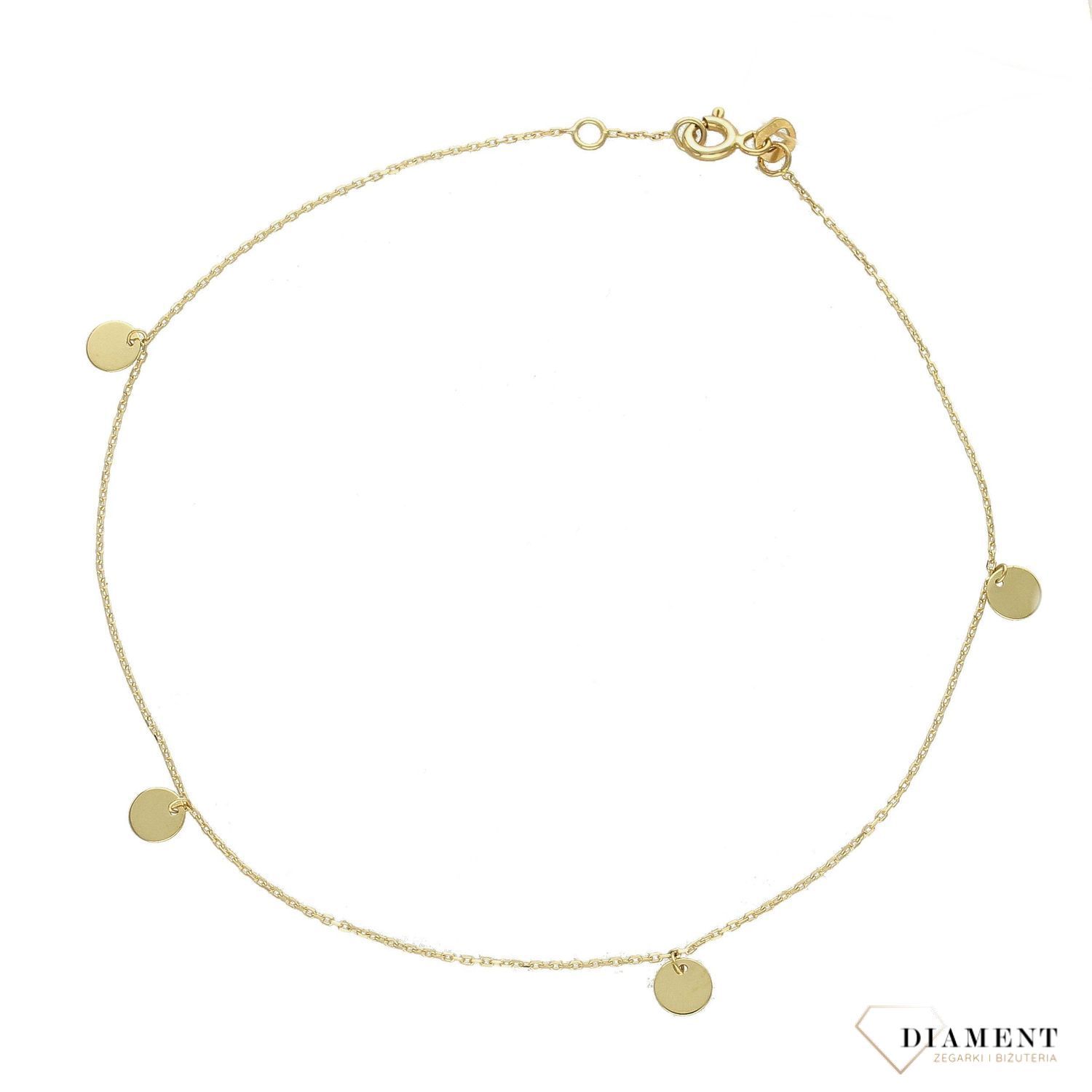 Złota bransoletka YES na nogę 333 złote kółeczka ZW-X-X09-N25-DA17171.jpg