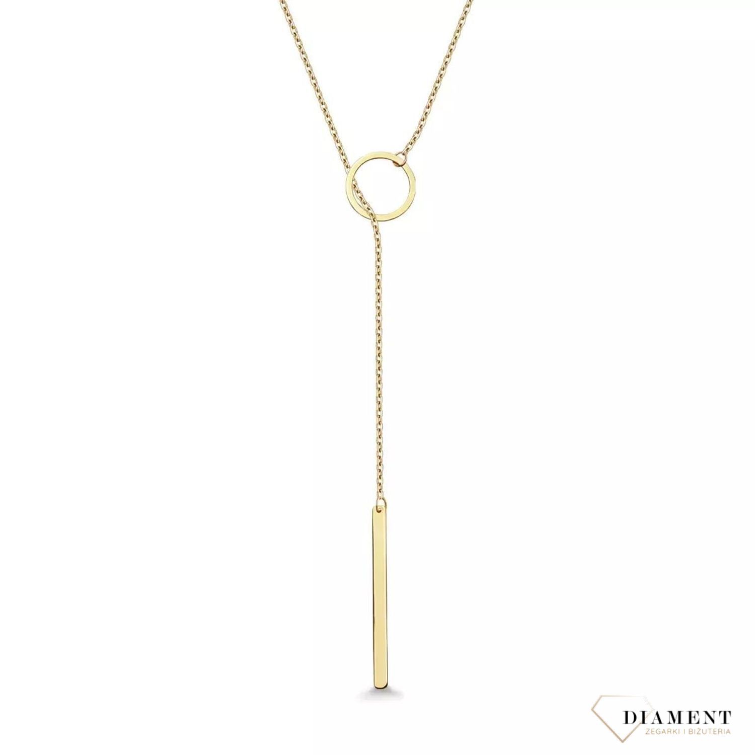 naszyjnik złoty celebtryka z blaszką do grawer biżuteria yes.jpg