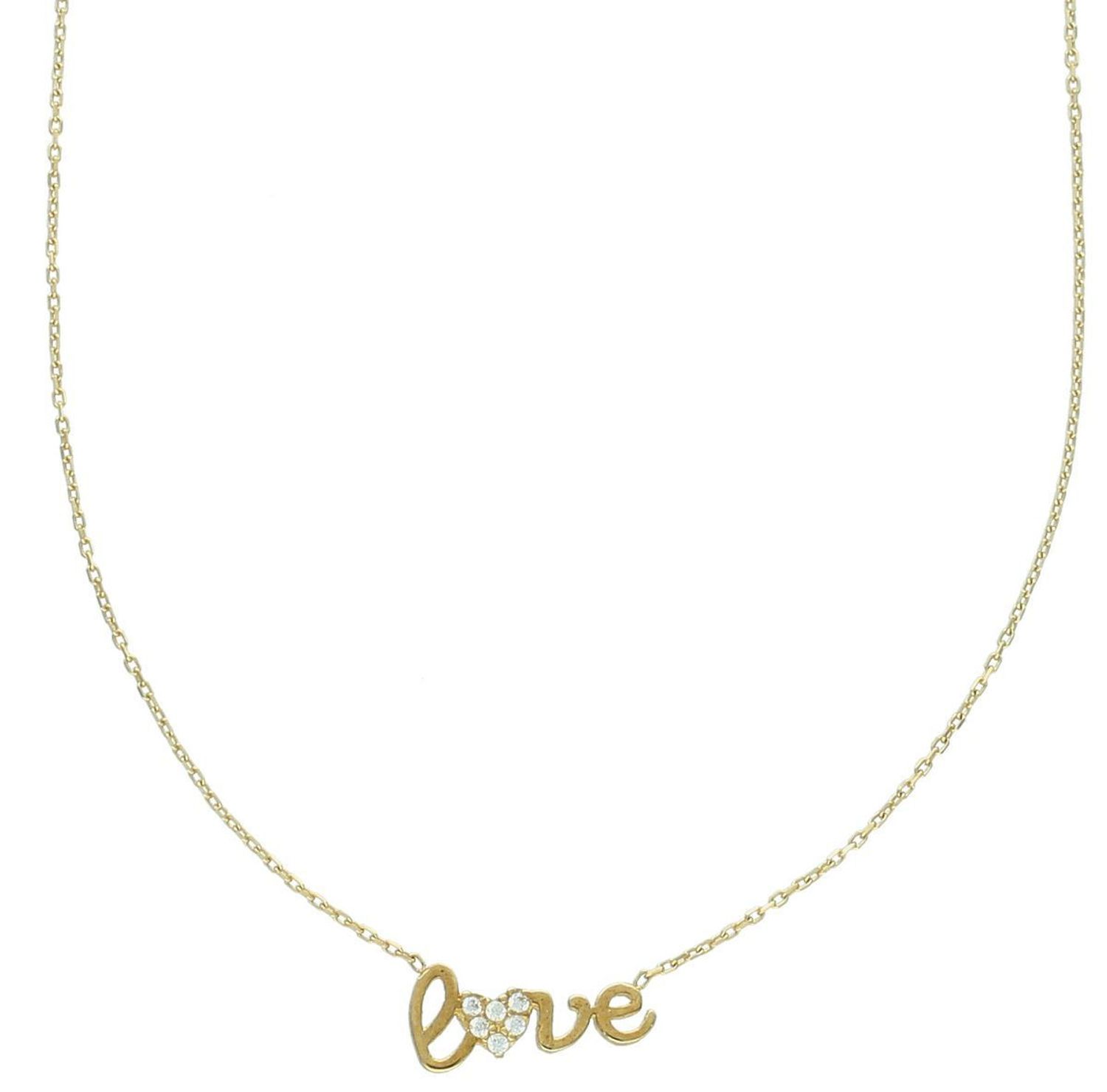 Naszyjnik złoty damski z napisem Love złoto 333, ZW-X-X09-N45-CB17487. Kobiecy, złoty naszyjnik wykonany z złota próby 333. Delikatny naszyjnik wykonany z najwyższej jakości złota próby 585.1.jpg