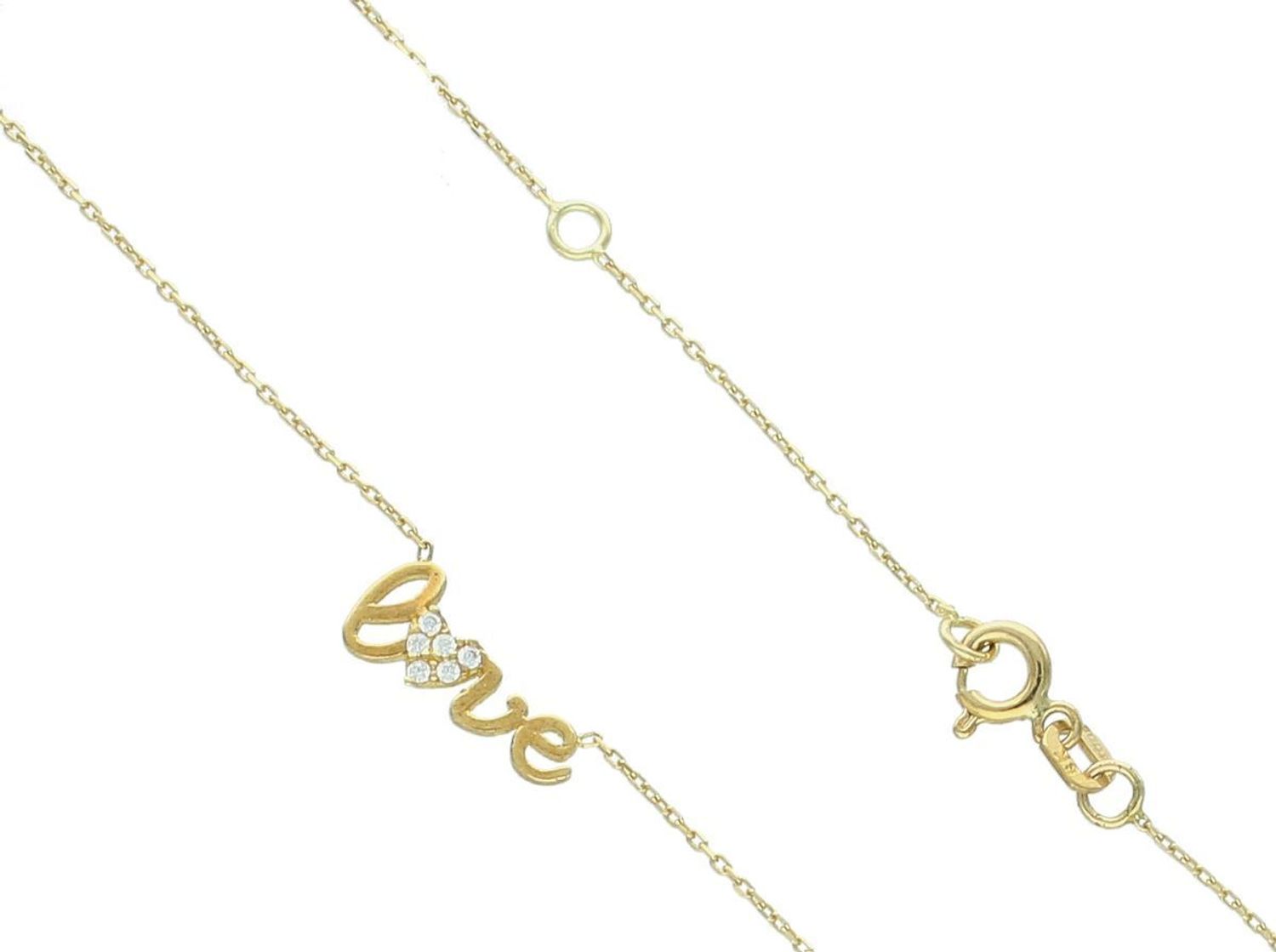 Naszyjnik złoty damski z napisem Love złoto 333, ZW-X-X09-N45-CB17487. Kobiecy, złoty naszyjnik wykonany z złota próby 333. Delikatny naszyjnik wykonany z najwyższej jakości złota próby 585.1.jpg