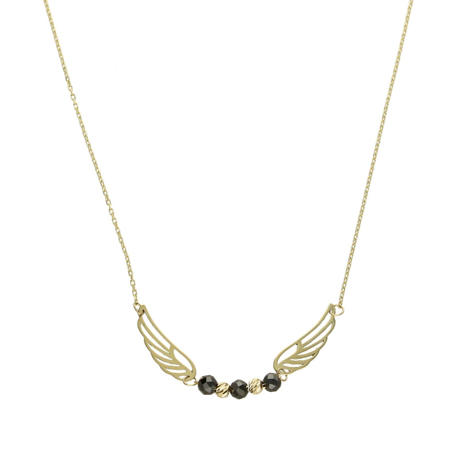 Złoty naszyjnik celebrytka skrzydełka z czarnymi cyrkoniami✓Złote Naszyjniki Damskie w Sklepie z Biżuterią zegarki-diament.pl✓Piękne i Eleganckie Naszyjniki dla Kobiet✓Prawdziwe Złoto ✓Darmowa wysyłka✓.jpg