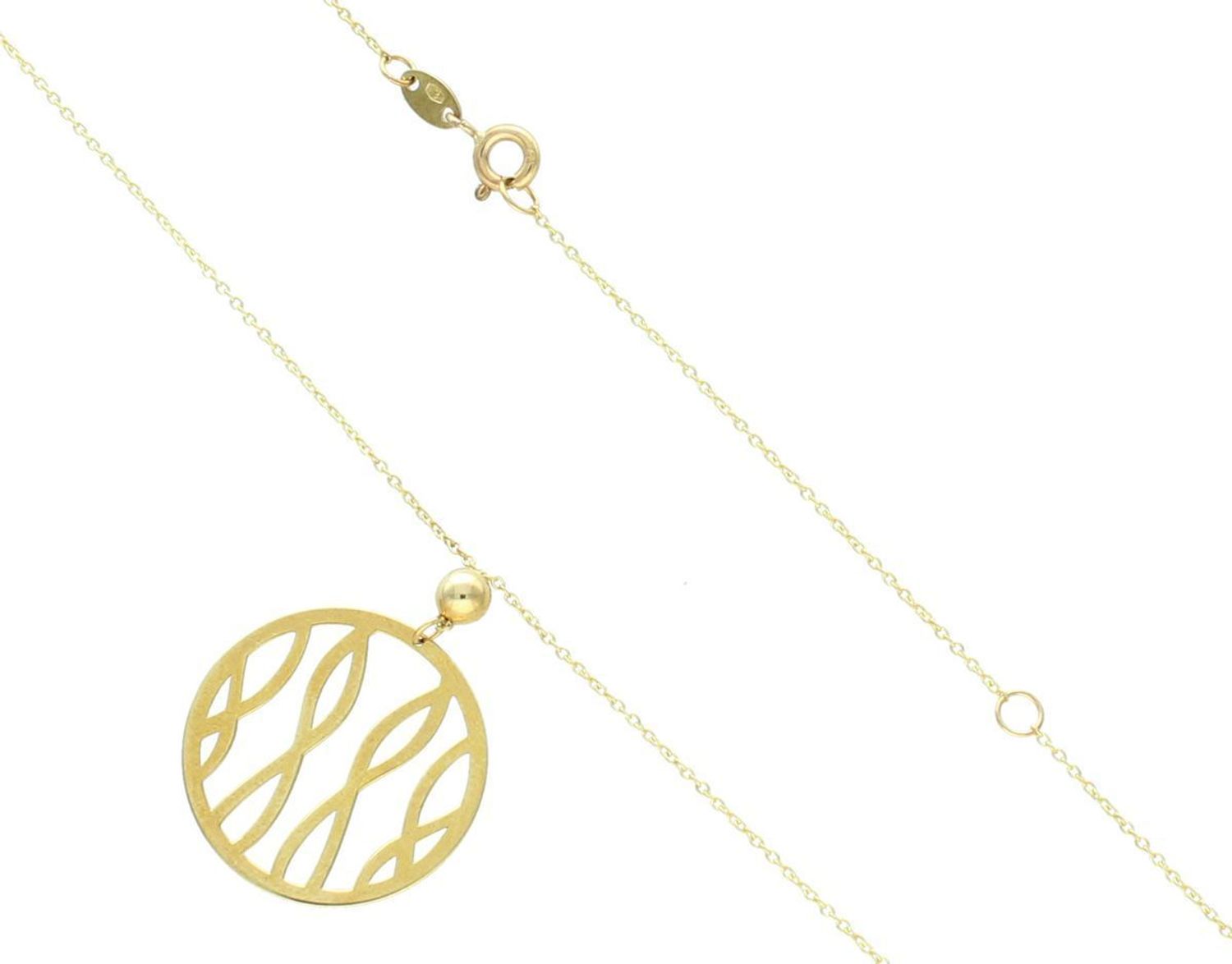 Złoty naszyjnik celebrytka duże  kółko z zakręconymi wzorami 333- ZW-X-X09-N50-CA1. Naszyjnik celebrytka kółeczko wykonany z 8-karatowego złota. 2.jpg
