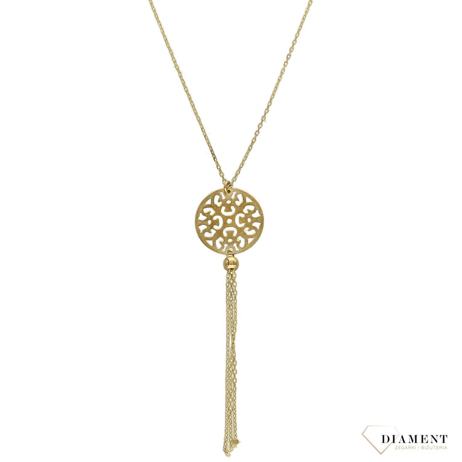 Złoty naszyjnik YES ażurowe kółko z łańcuszkami 333 ZW-X-X09-N50-CA17239..jpg