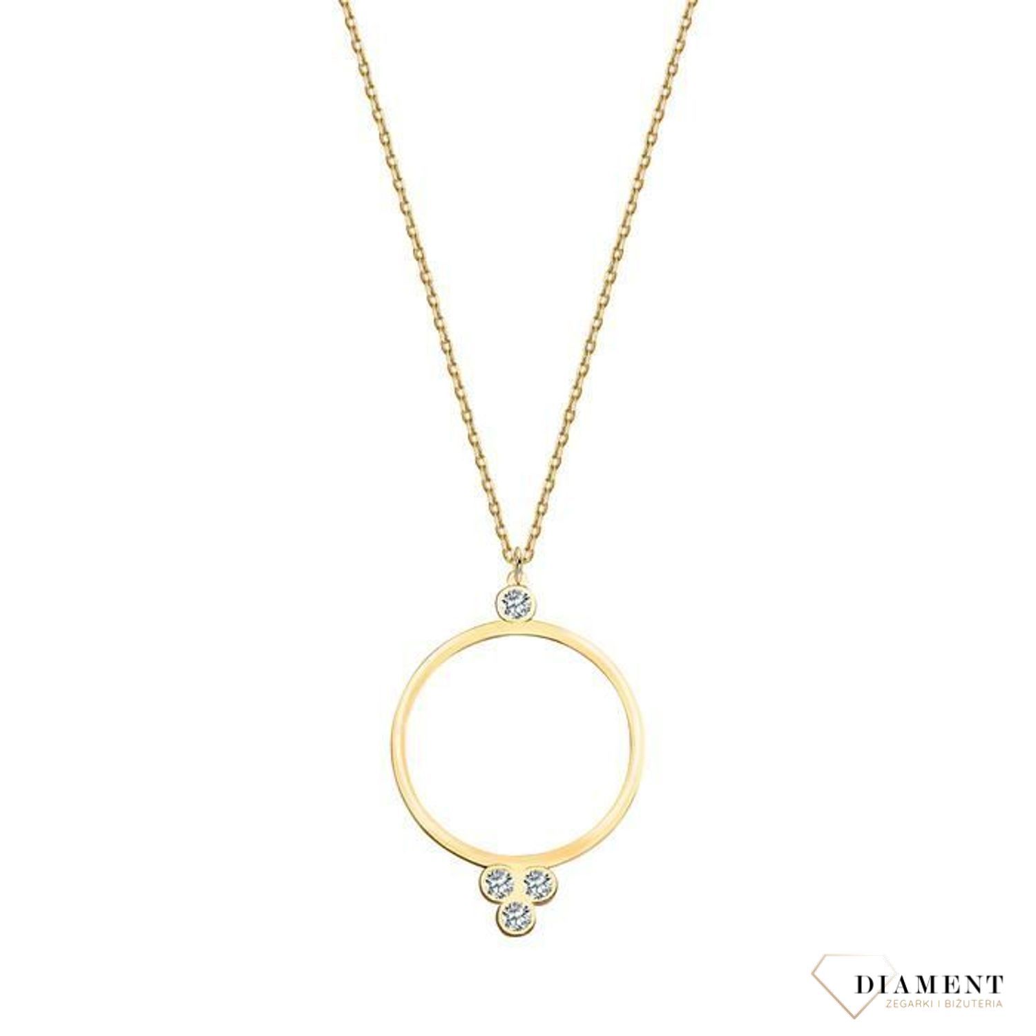 Popularna celebrytka, znana także jako naszyjnik gwiazd, wykonana z 8-karatowego złota z zawieszką typu ring to świetna propozycja dla każdej kobiety..jpg