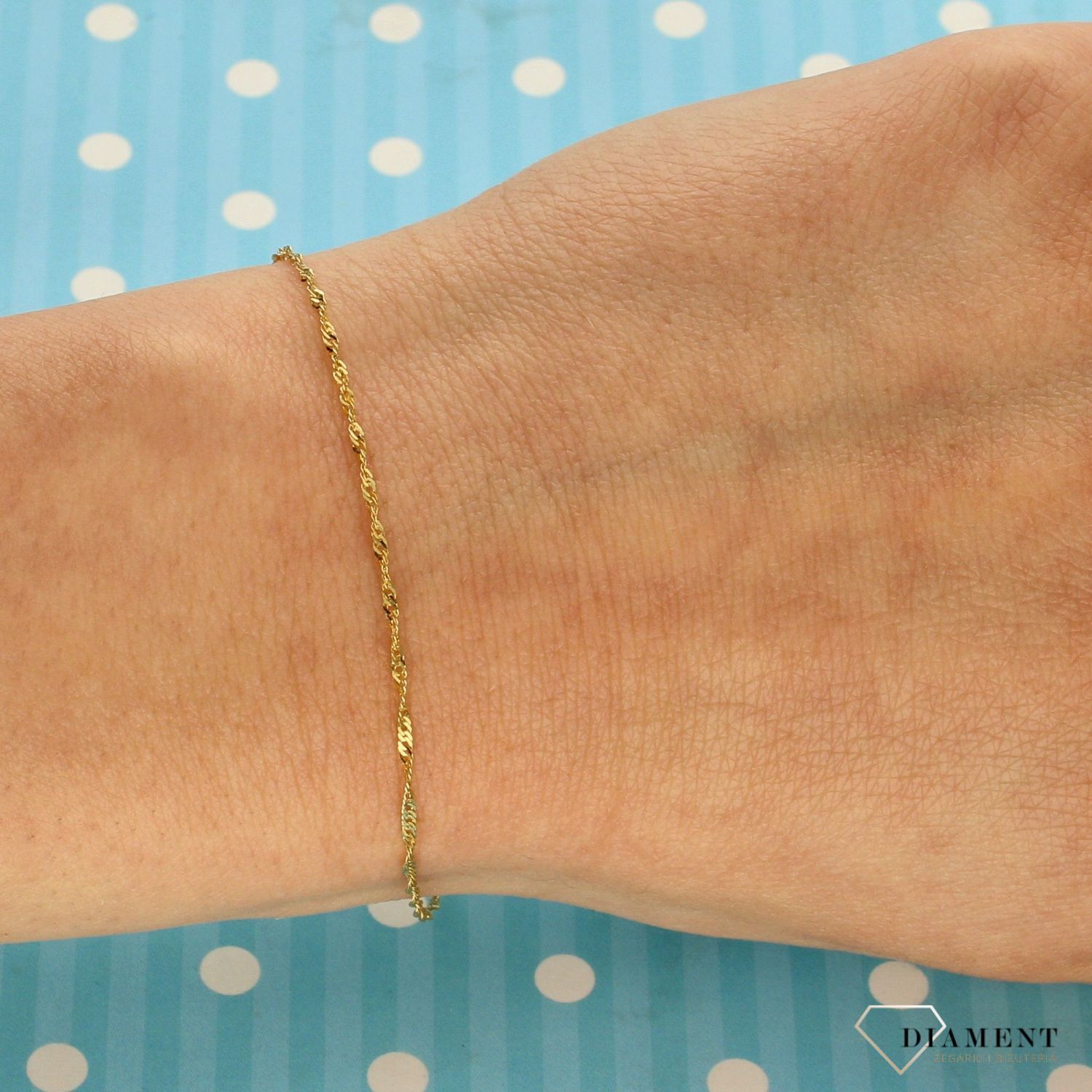 Złota bransoletka singapur (1).jpg