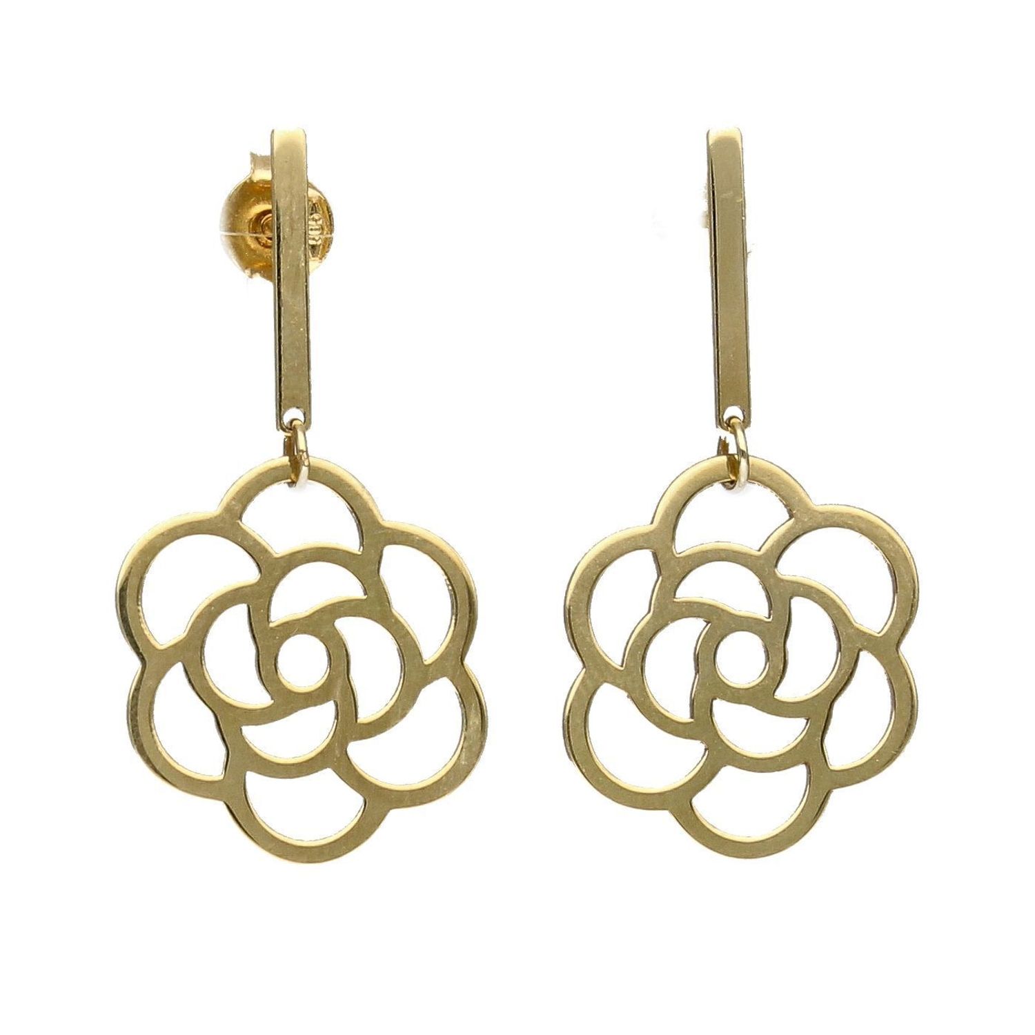 Kolczyki złote 585 ' wiszące ażurowe kwiaty'  ZW-Z-000-N00-FA17202.jpg