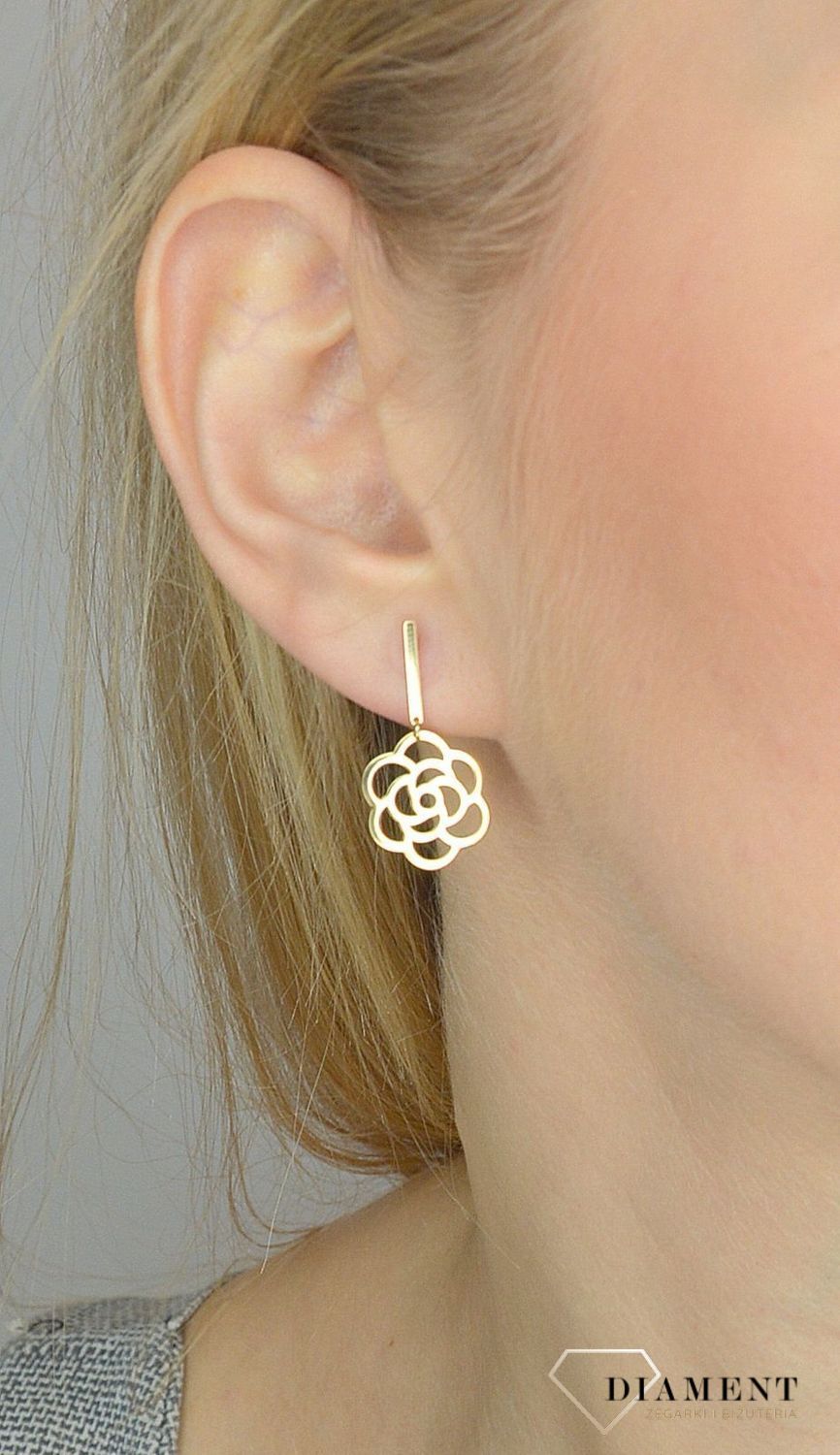 Kolczyki złote 585 ' wiszące ażurowe kwiaty'  ZW-Z-000-N00-FA17202.jpg