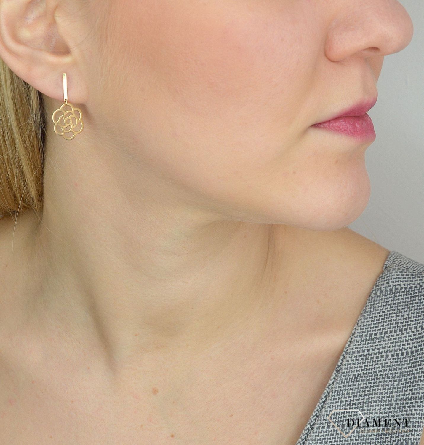 Kolczyki złote 585 ' wiszące ażurowe kwiaty'  ZW-Z-000-N00-FA17202.jpg