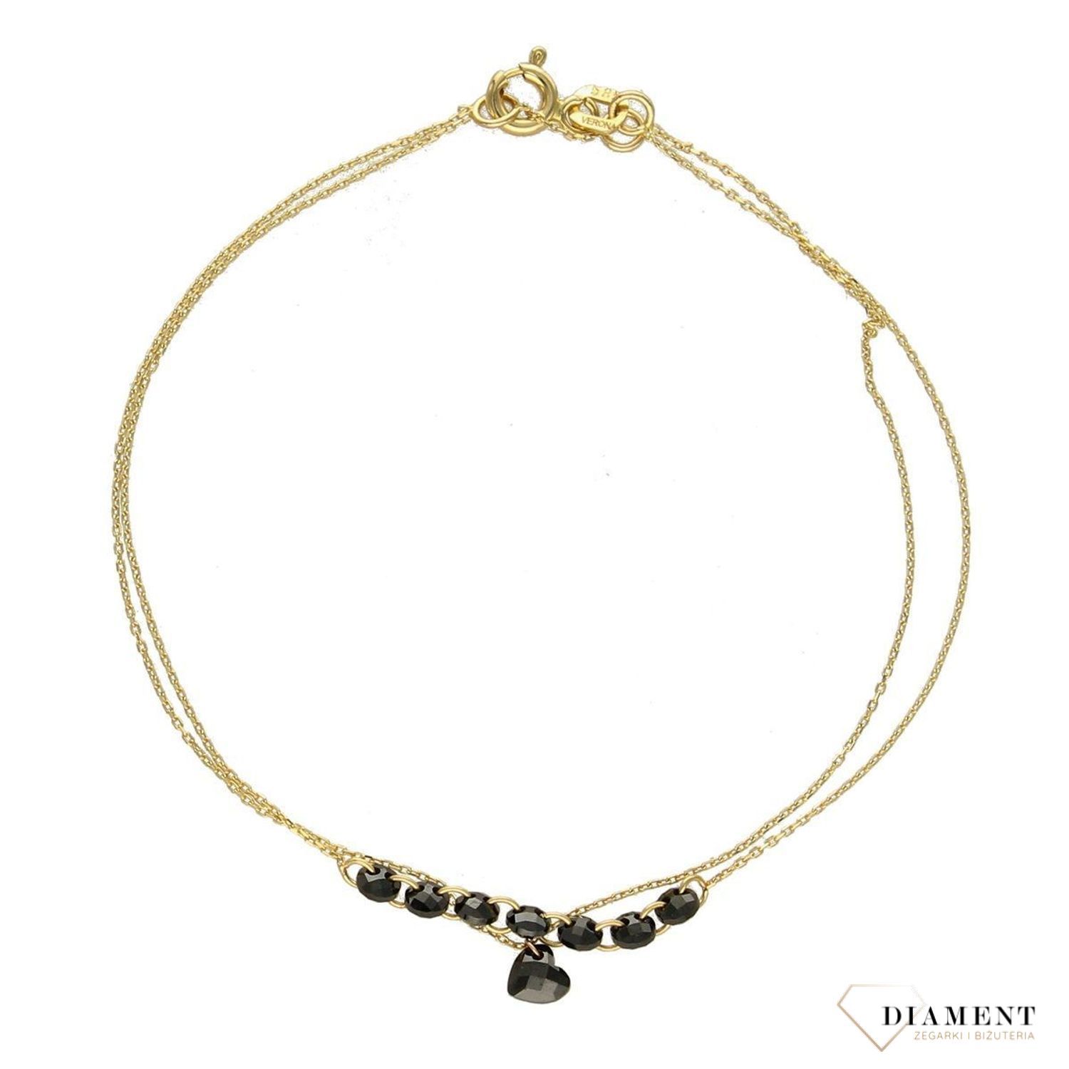 Goccia - bransoletka złota z cyrkoniami.webp