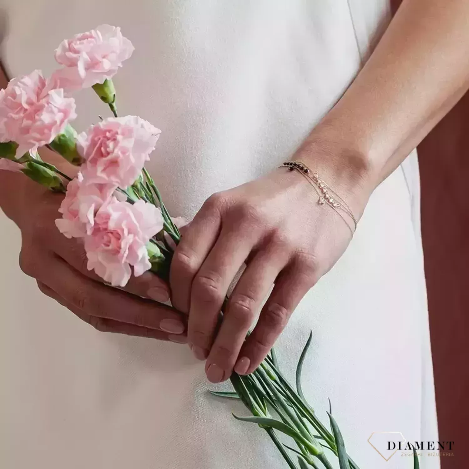 Goccia - bransoletka złota z cyrkoniami.webp