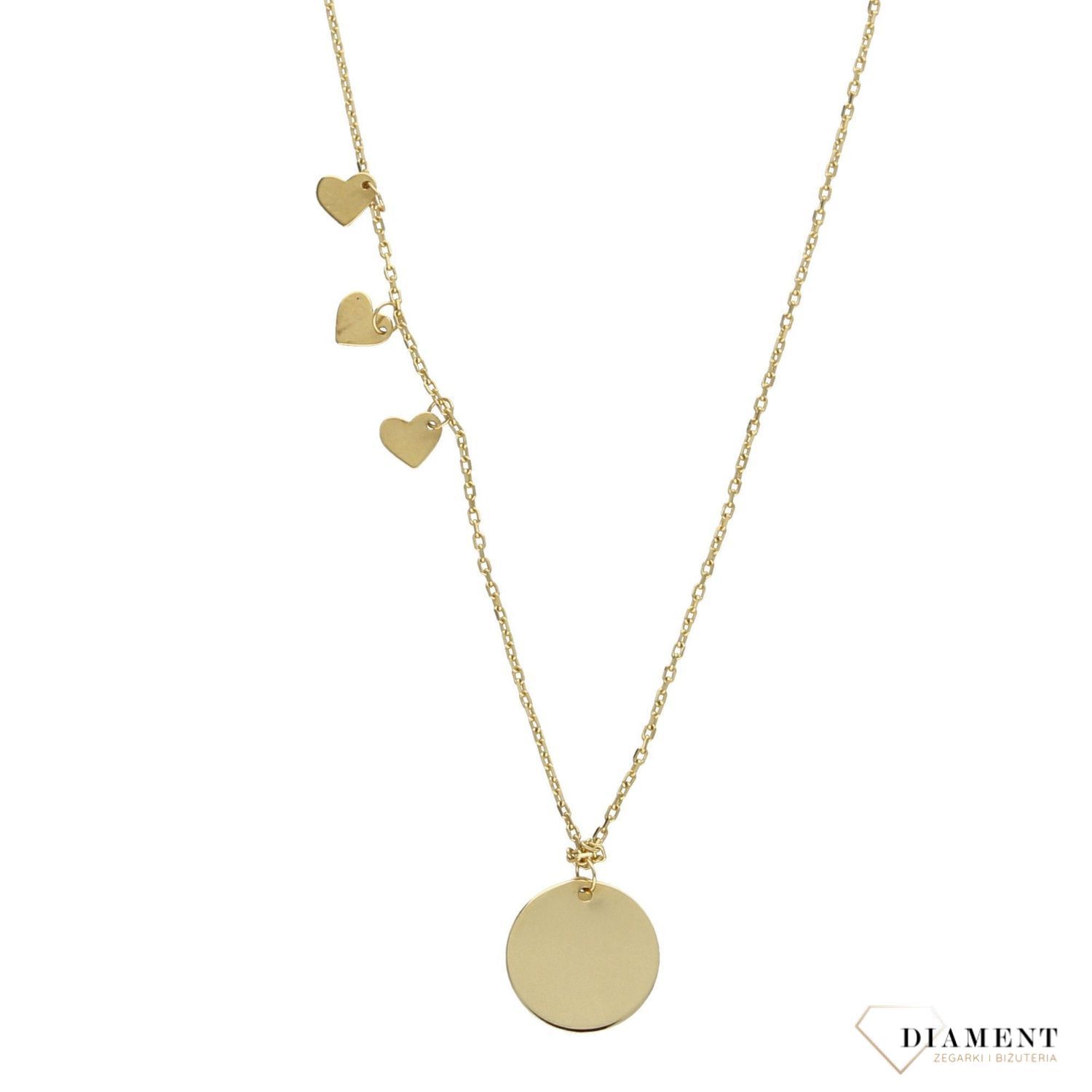 Naszyjnik celebrytka 585 serca ZW-Z-Z12-N45-CA16252.jpg